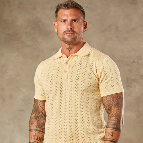 Sorrento Chevron Knit Polo - Legacy London