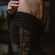 Davies Mesh Bodysuit & Tailored Trousers in Black, Legacy London