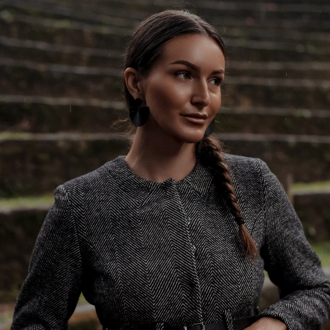 Hertford Herringbone Tweed Co-ord in Gray, Legacy London