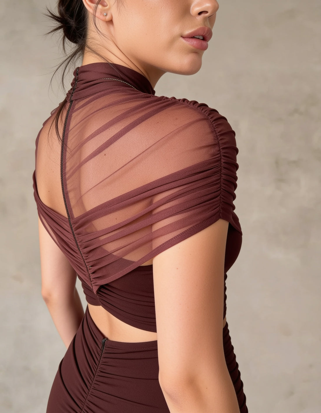 Audley Ruched Fishtail Maxi Dress  - LCY London