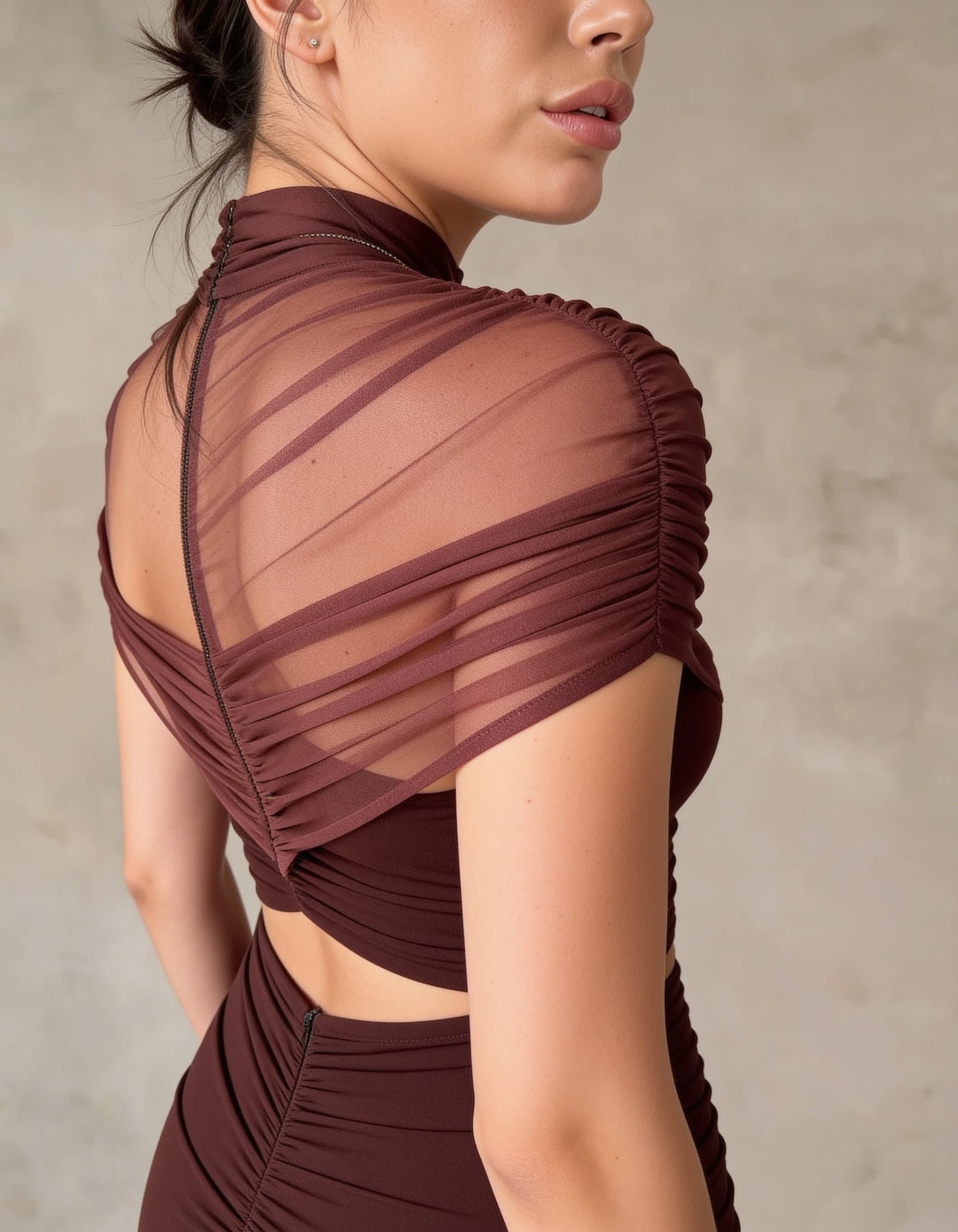 Audley Ruched Fishtail Maxi Dress  - LCY London