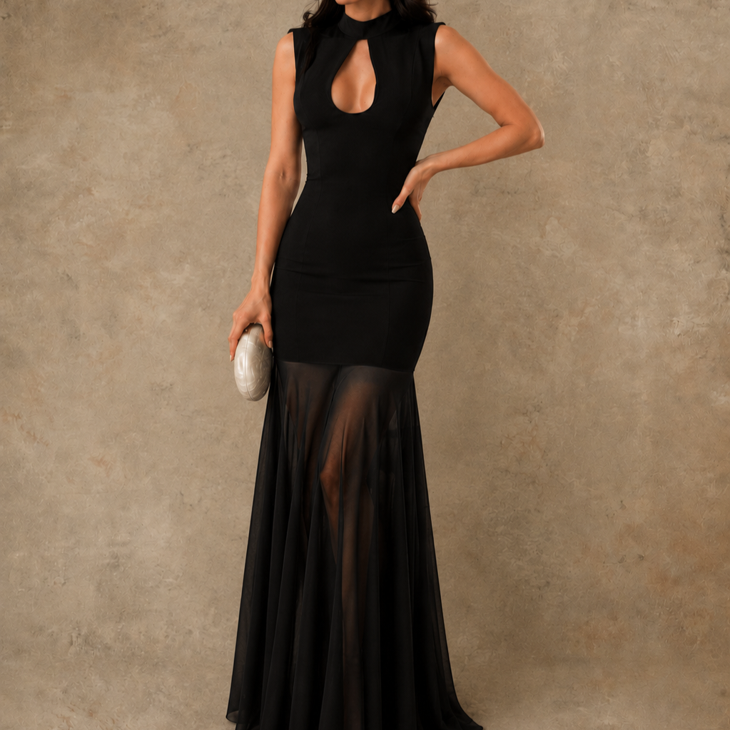 Brook Keyhole Evening Maxi Dress  - LCY London