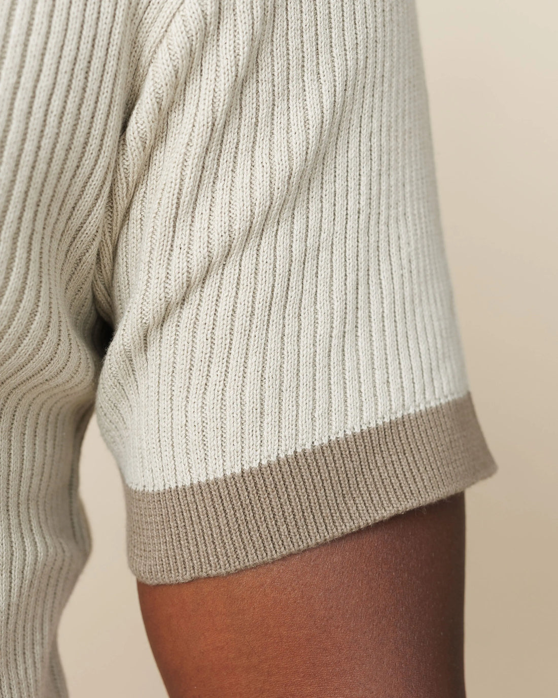 Contrast Knit Johnny Collar Polo  - Legacy London
