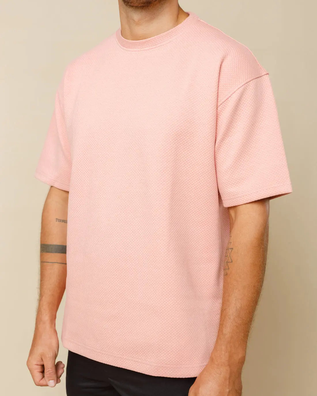 Cotton Blend Oversized Tee  - Legacy London