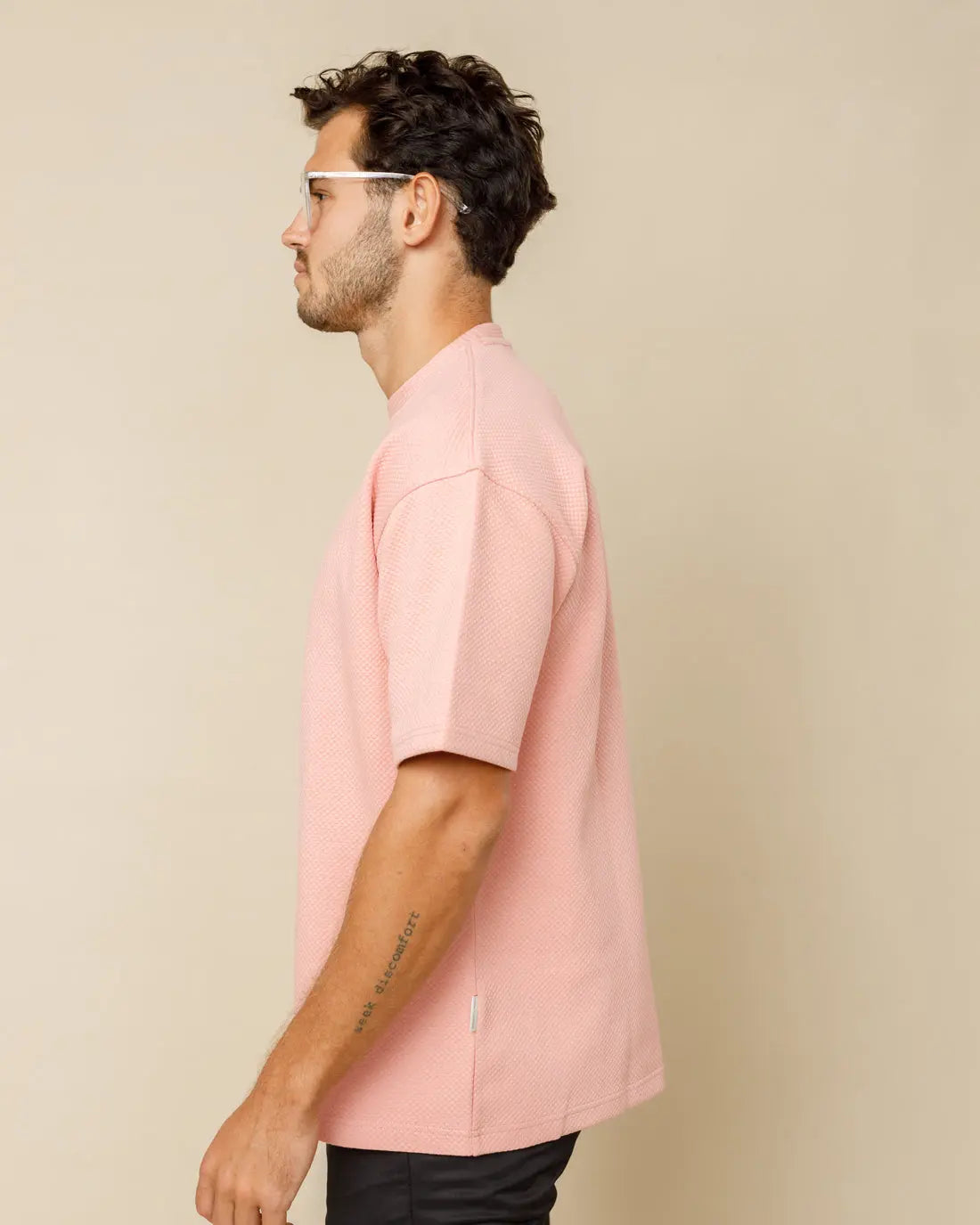 Cotton Blend Oversized Tee  - Legacy London