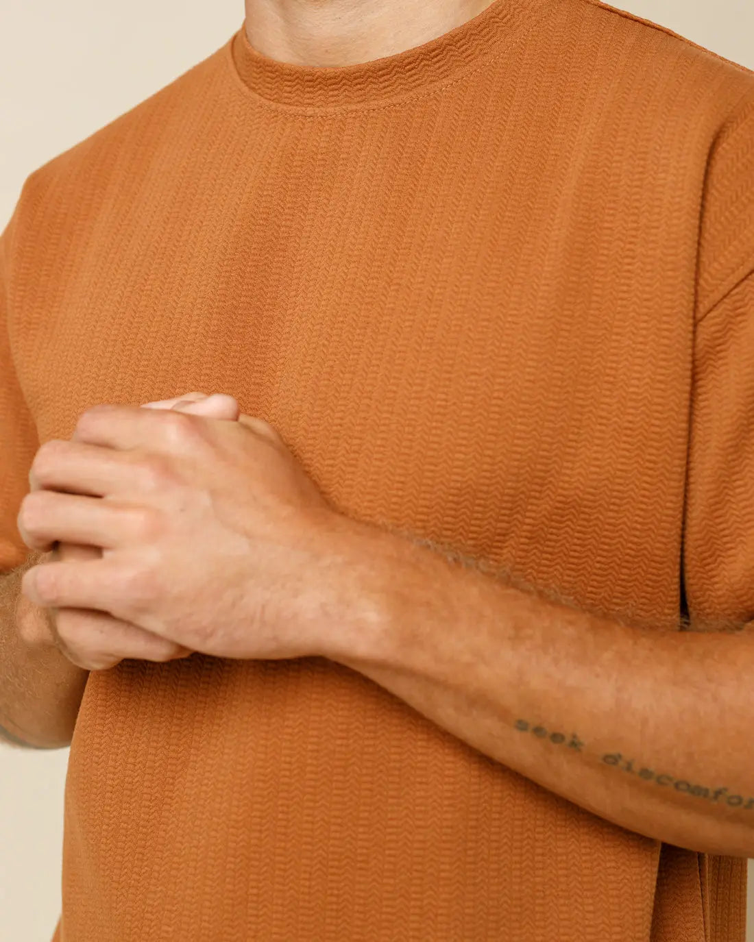 Cotton Blend Oversized Tee  - Legacy London