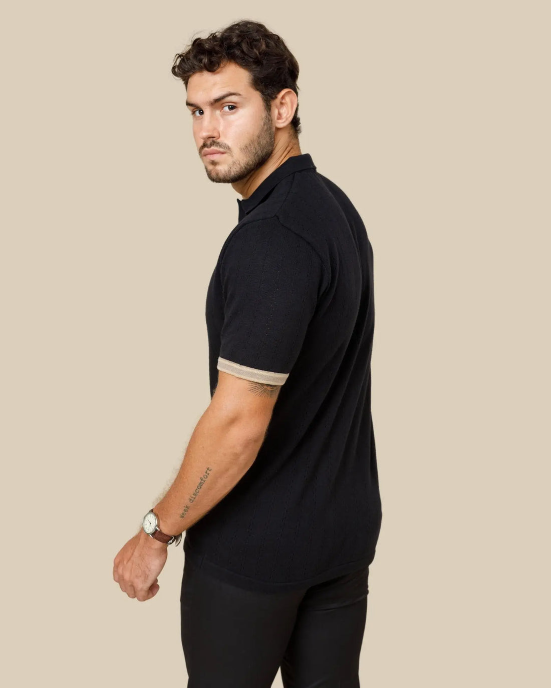 Cotton Knitted Polo Shirt Legacy London