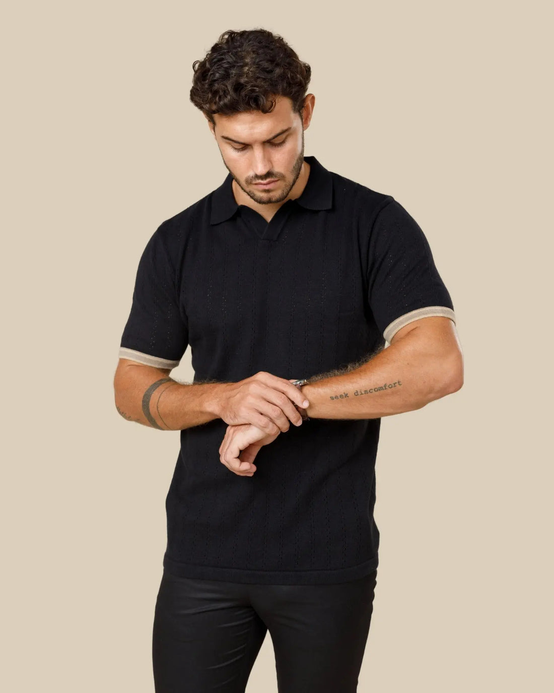 Cotton Knitted Polo Shirt Legacy London