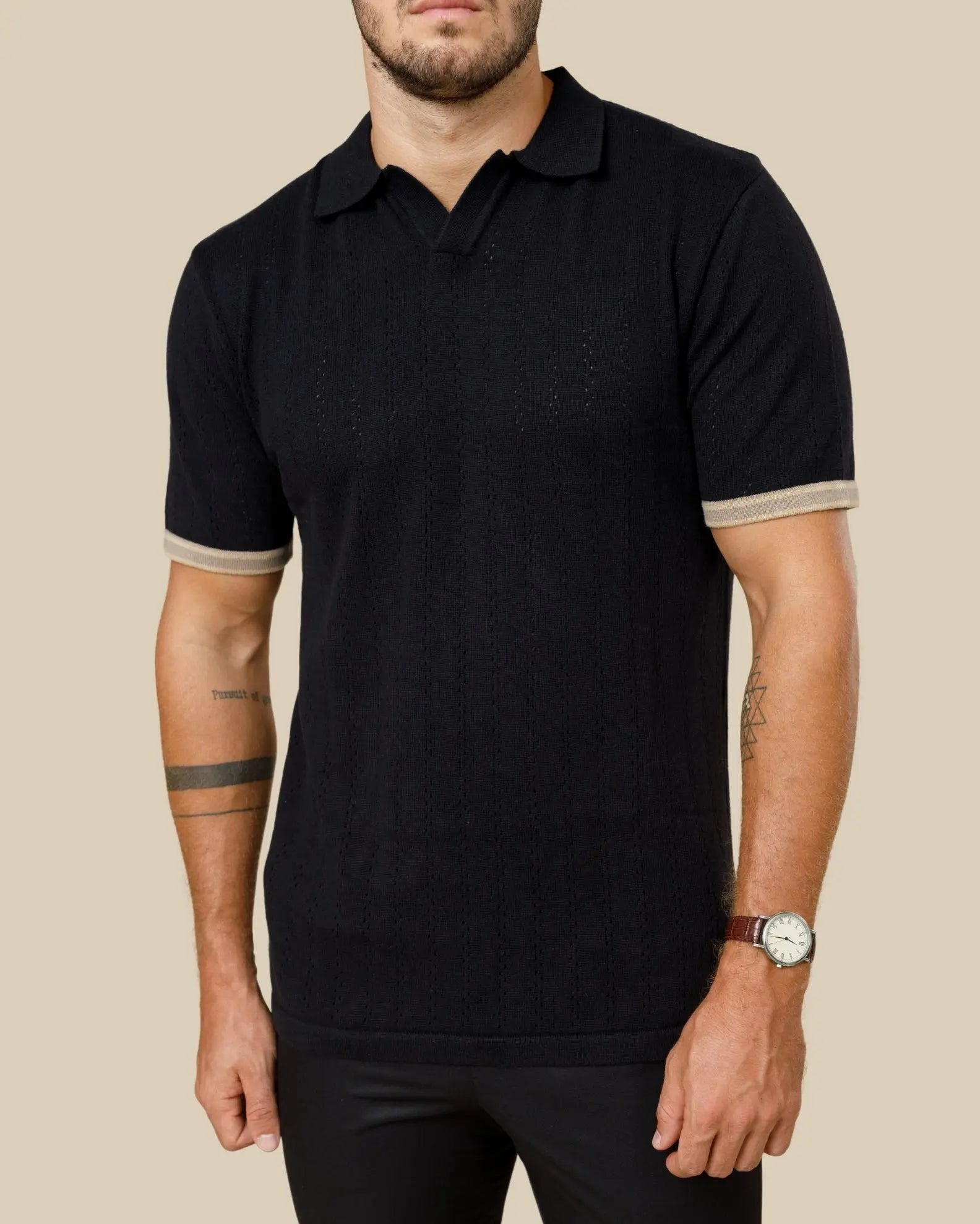 Cotton Knitted Polo Shirt Legacy London
