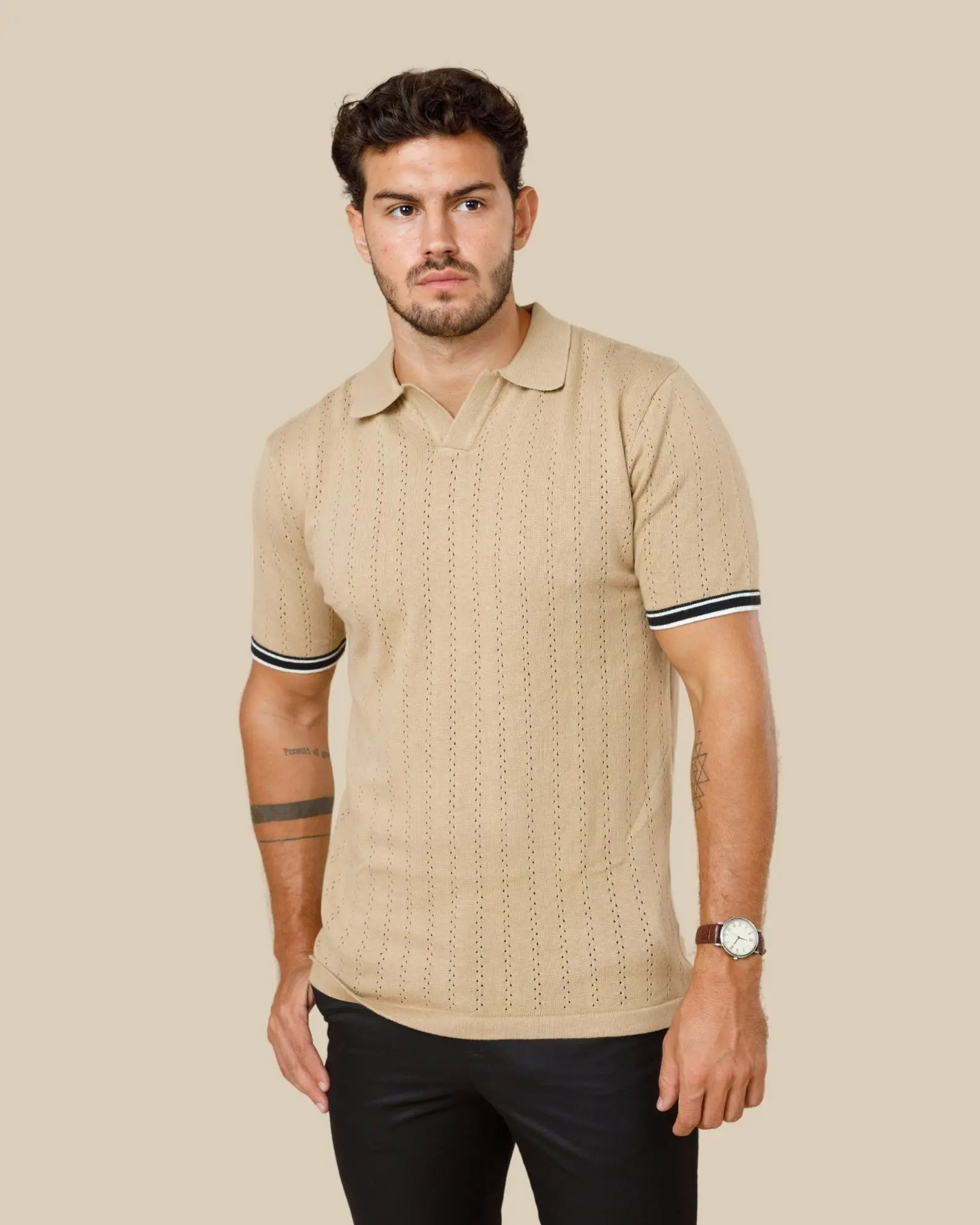 Cotton Knitted Polo Shirt Legacy London