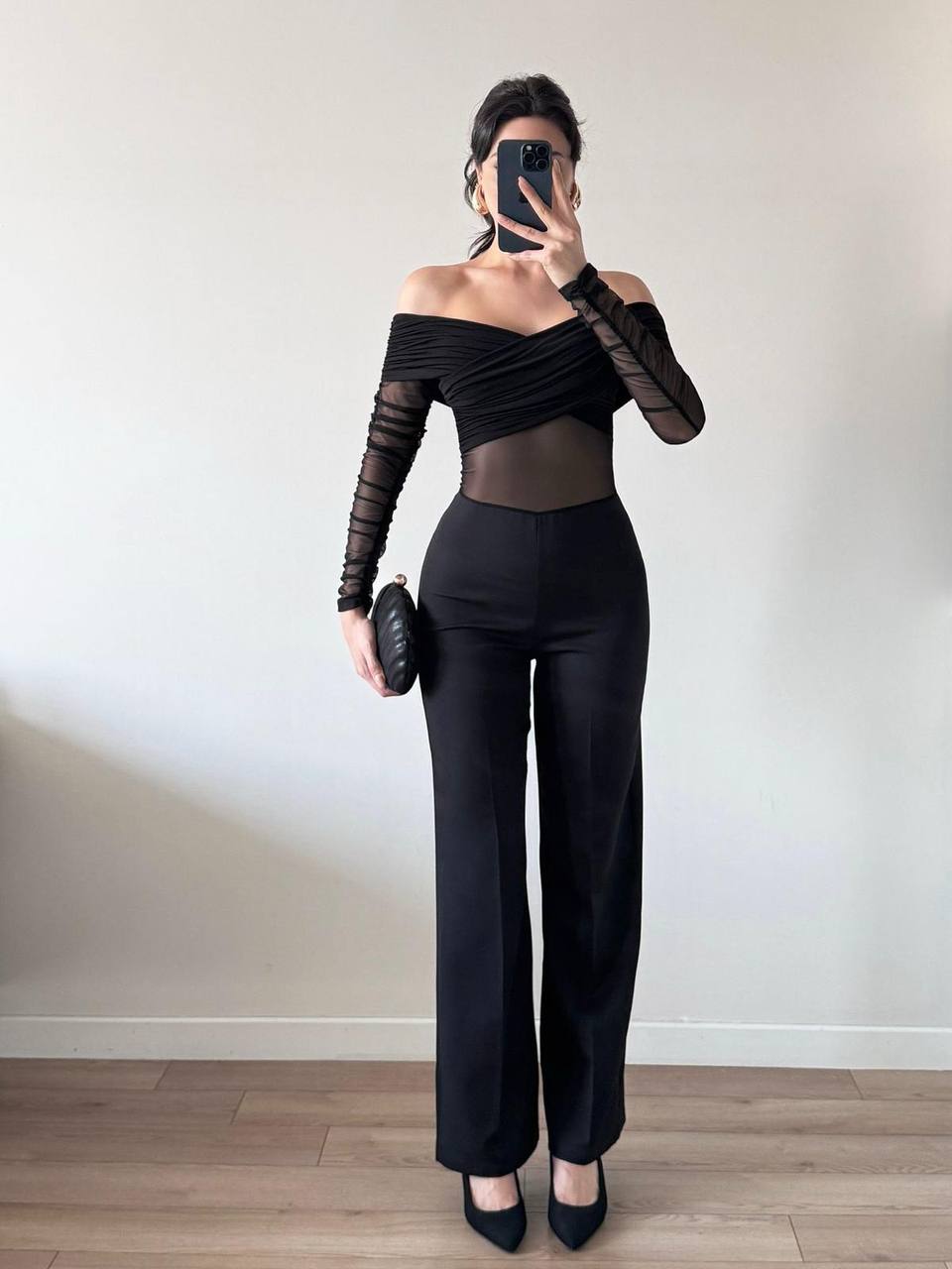 Davies Mesh Bodysuit & Tailored Trousers  - LCY London