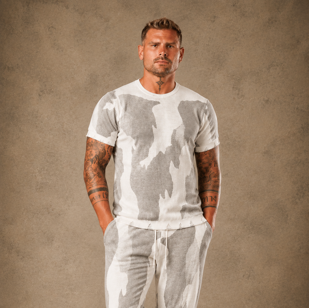 Distressed Crewneck & Jogger Co-ord Set  - LCY London
