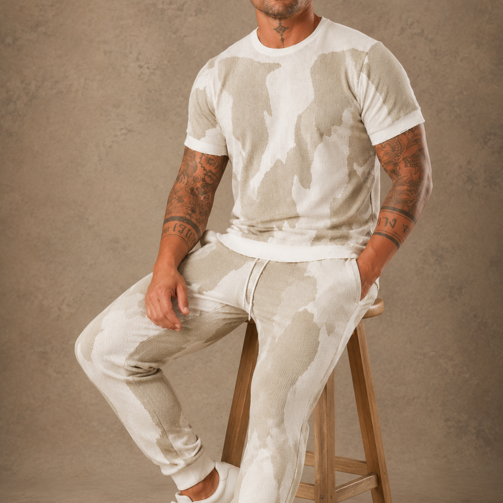 Distressed Crewneck & Jogger Co-ord Set  - LCY London