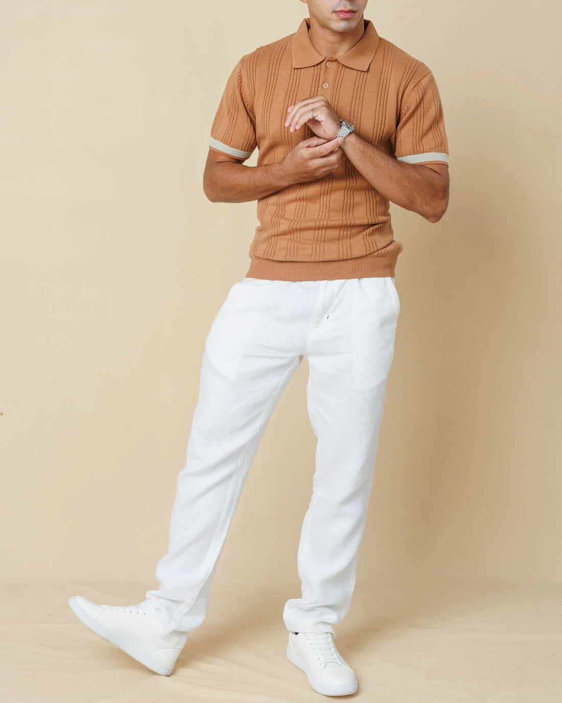Drop Needle Flatknit Polo  - Legacy London