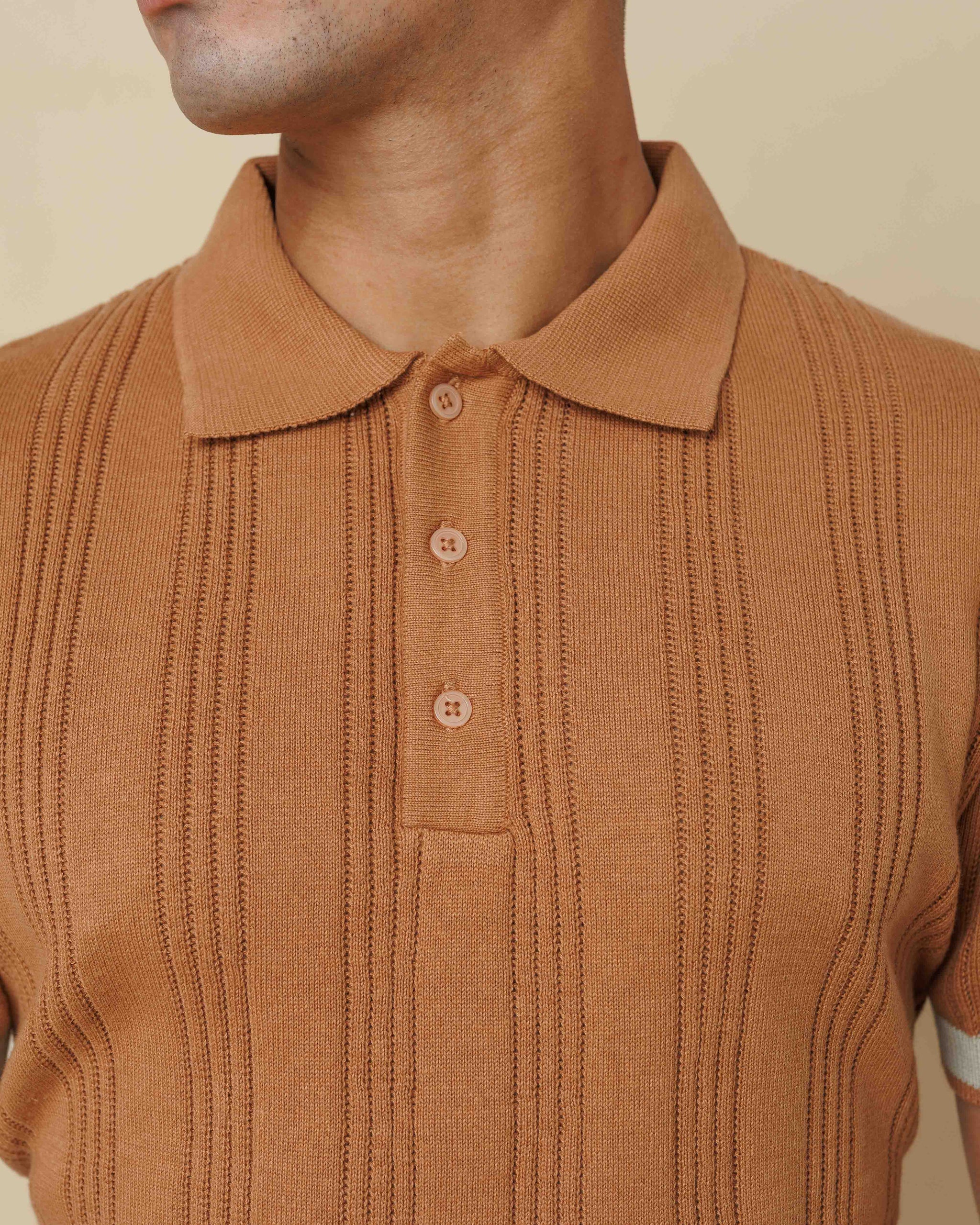Drop Needle Flatknit Polo  - Legacy London