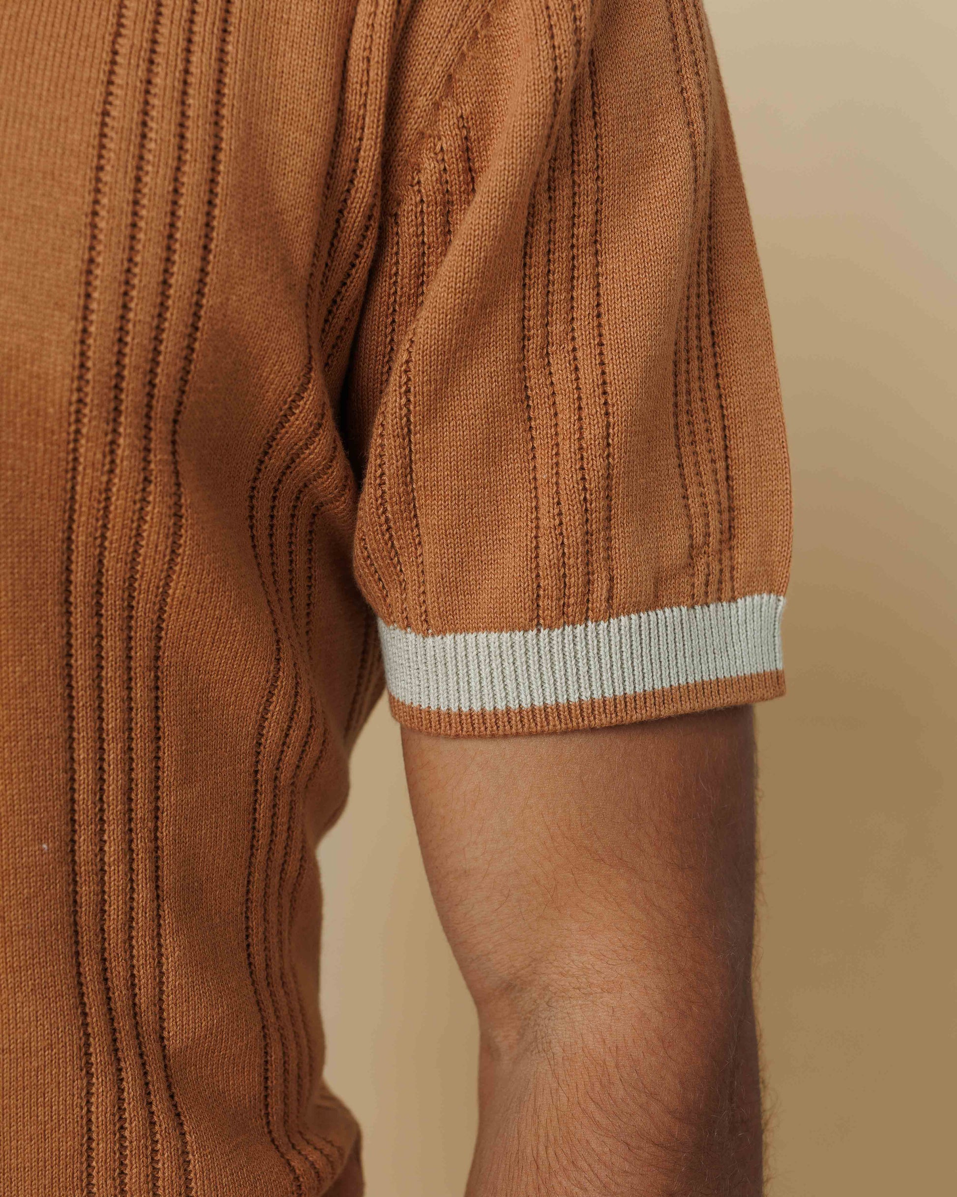 Drop Needle Flatknit Polo  - Legacy London