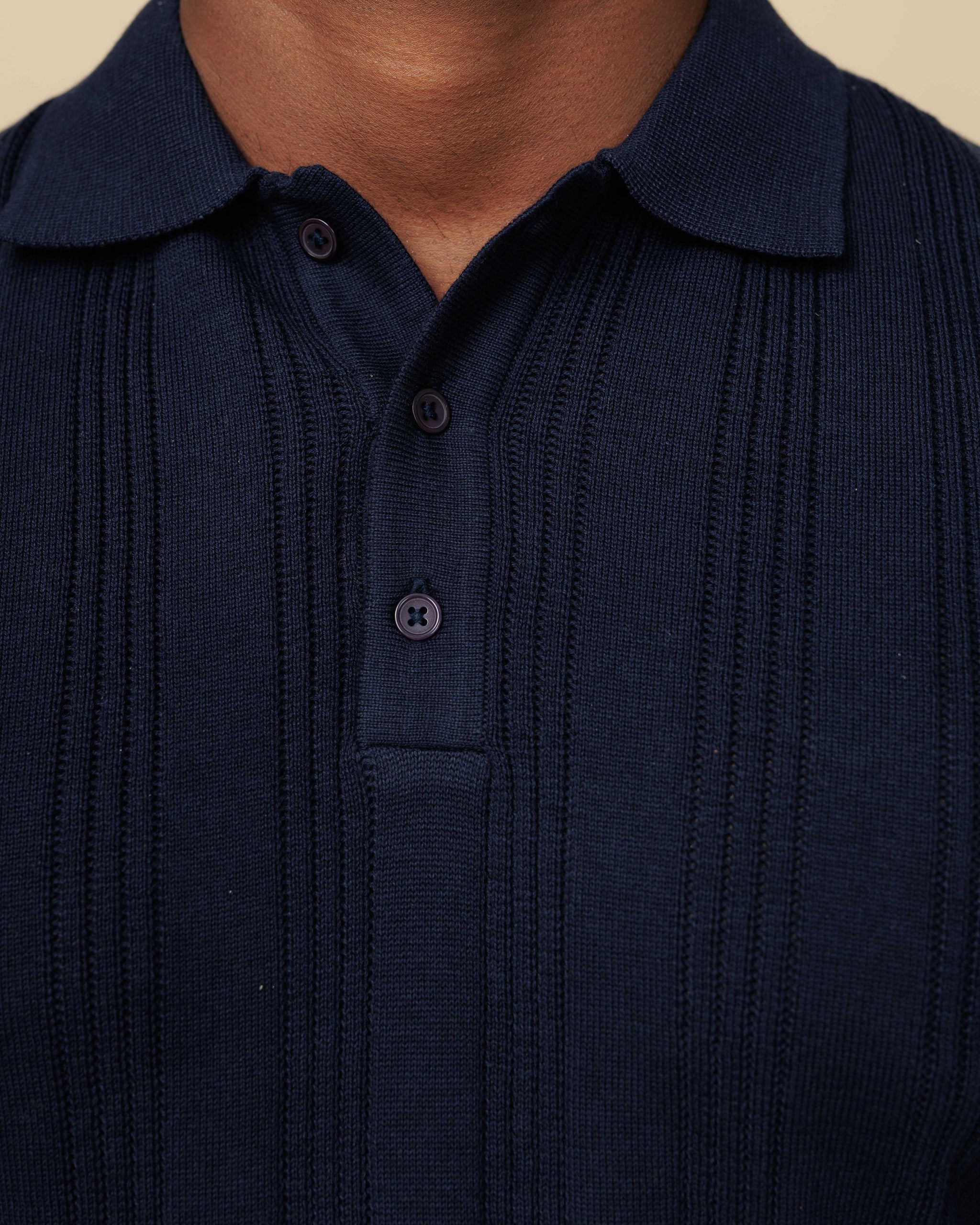 Drop Needle Flatknit Polo  - Legacy London