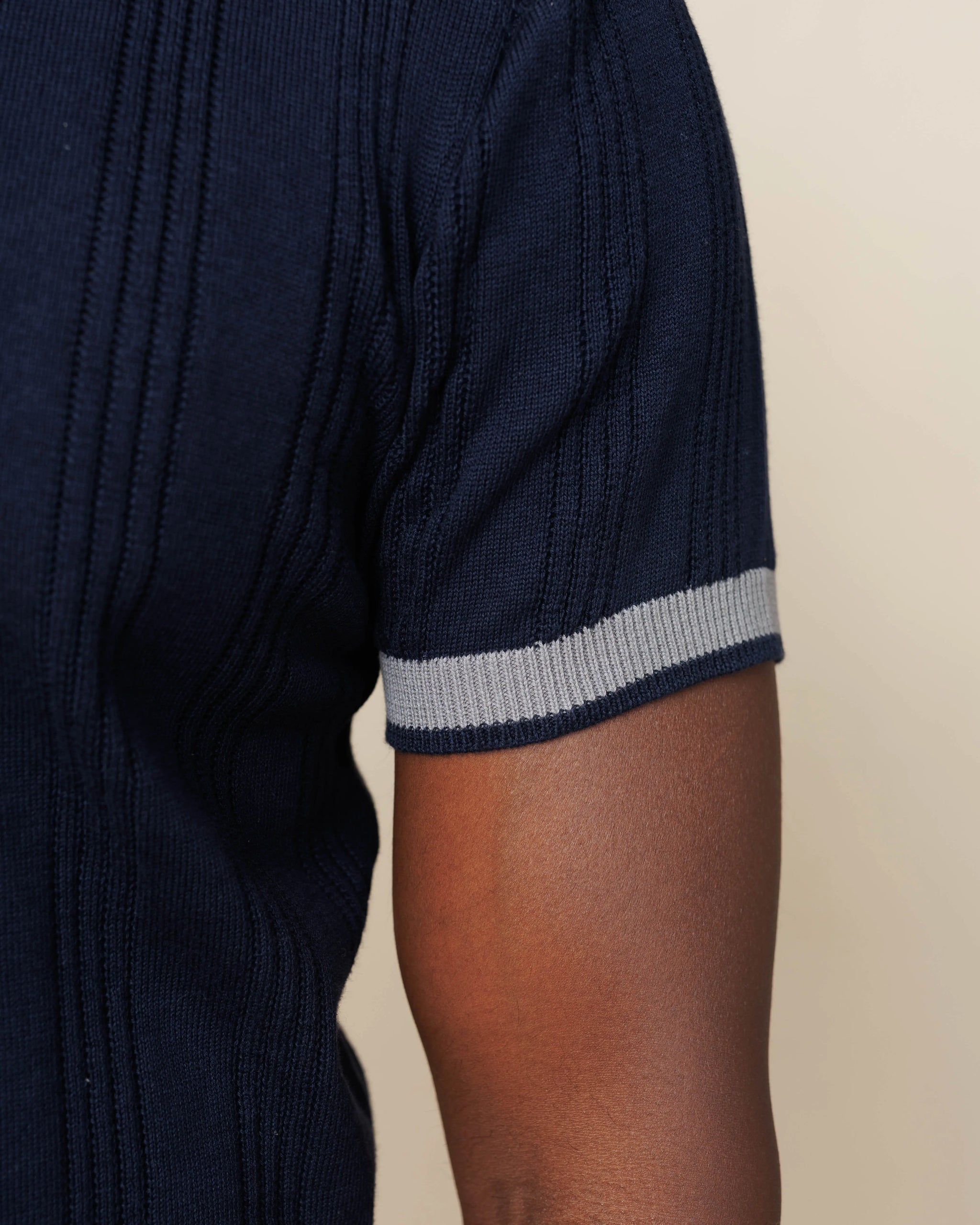 Drop Needle Flatknit Polo  - Legacy London