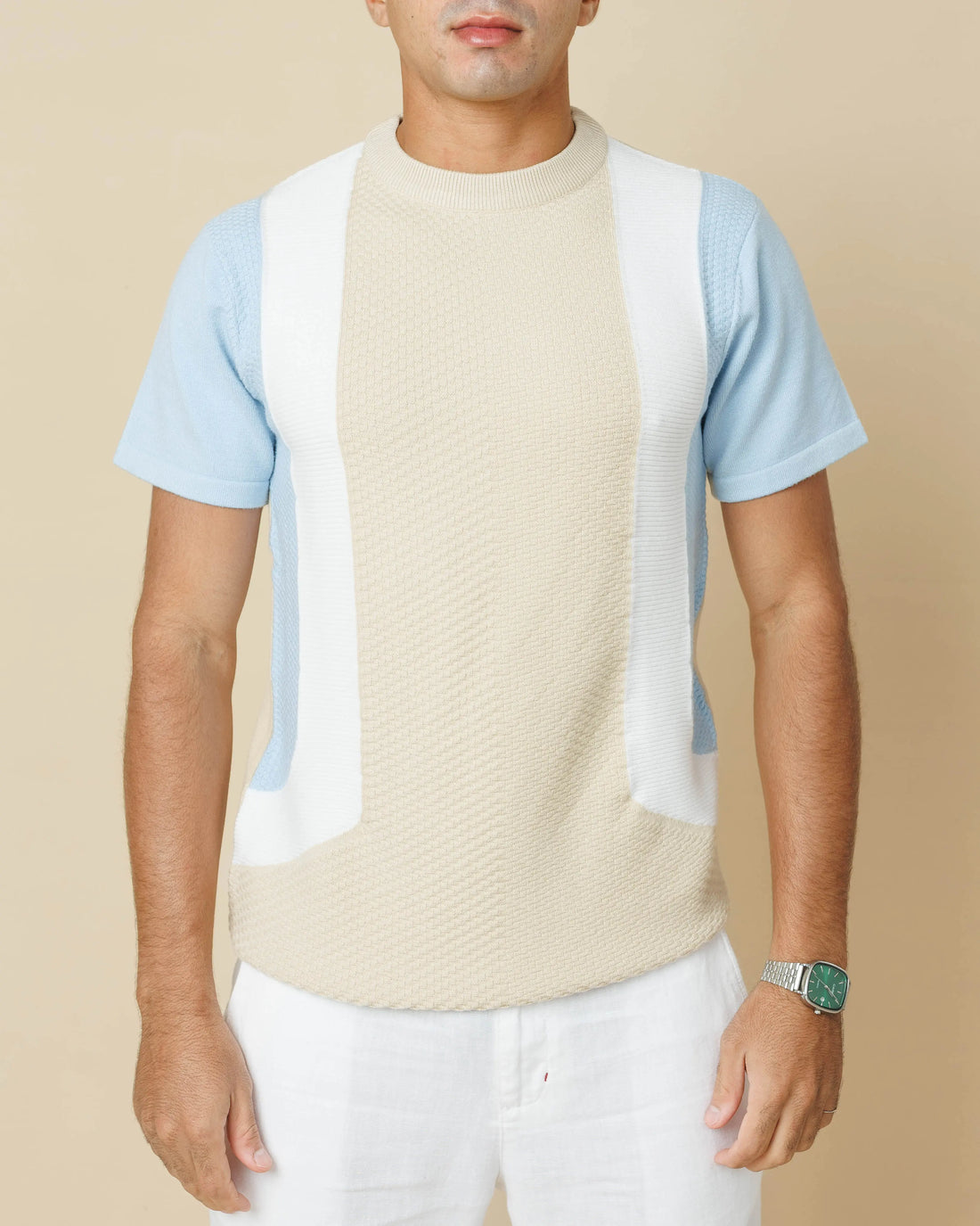 Duality Structured Knit Tee  - Legacy London