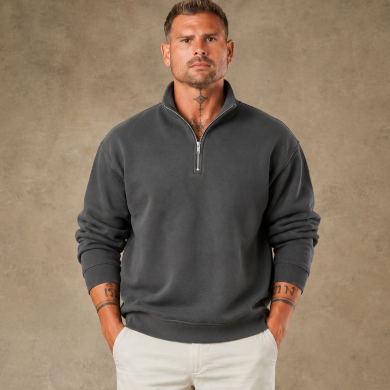 Essential Half Zip Sweatshirt  - LCY London