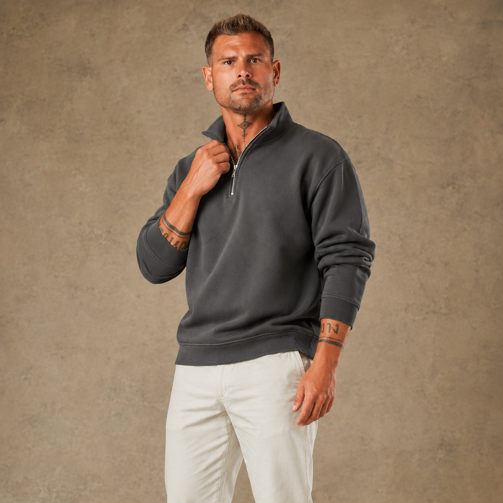 Essential Half Zip Sweatshirt  - LCY London