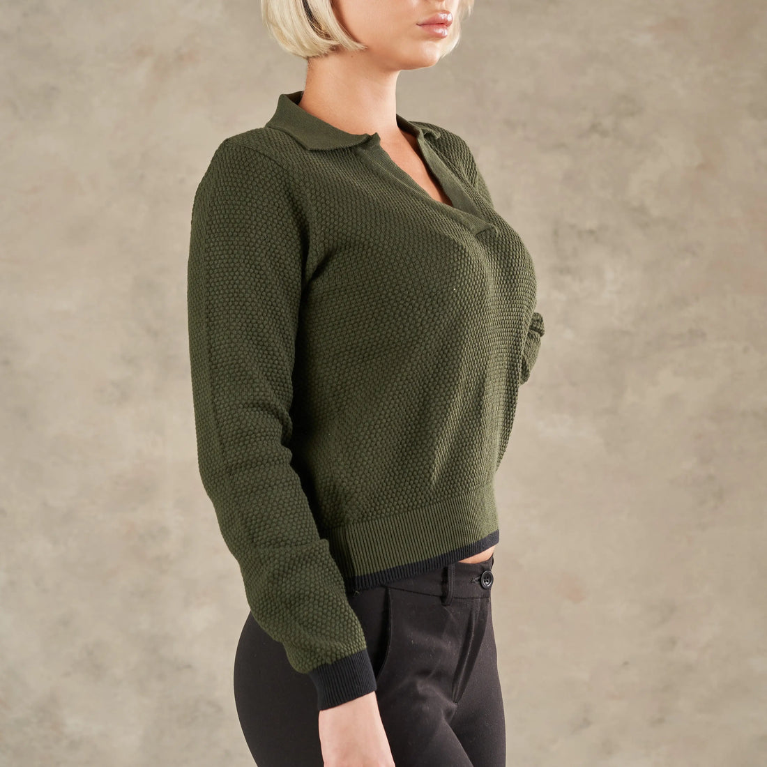 Florence Johnny Collar Knit Top  - Legacy London