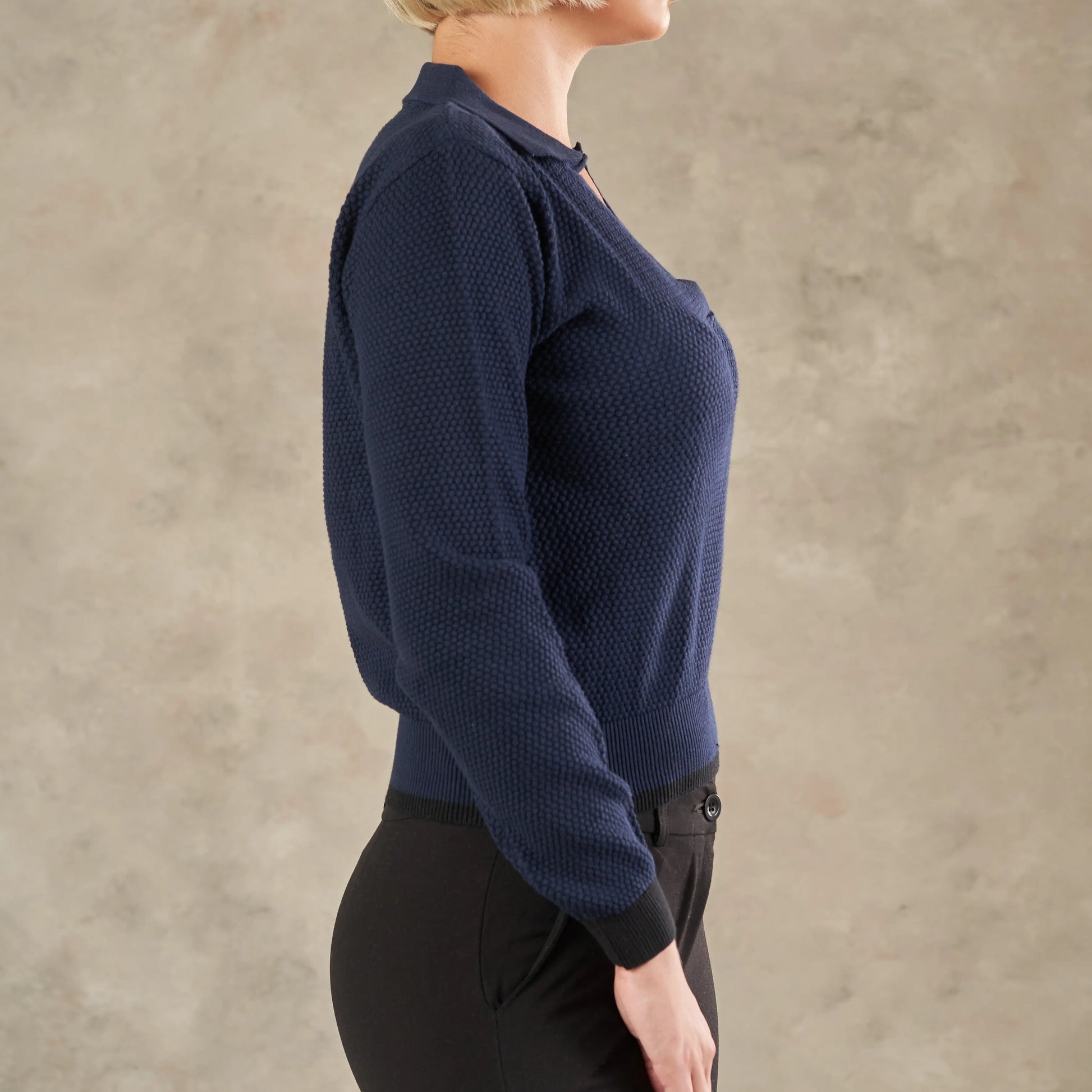 Florence Johnny Collar Knit Top  - Legacy London