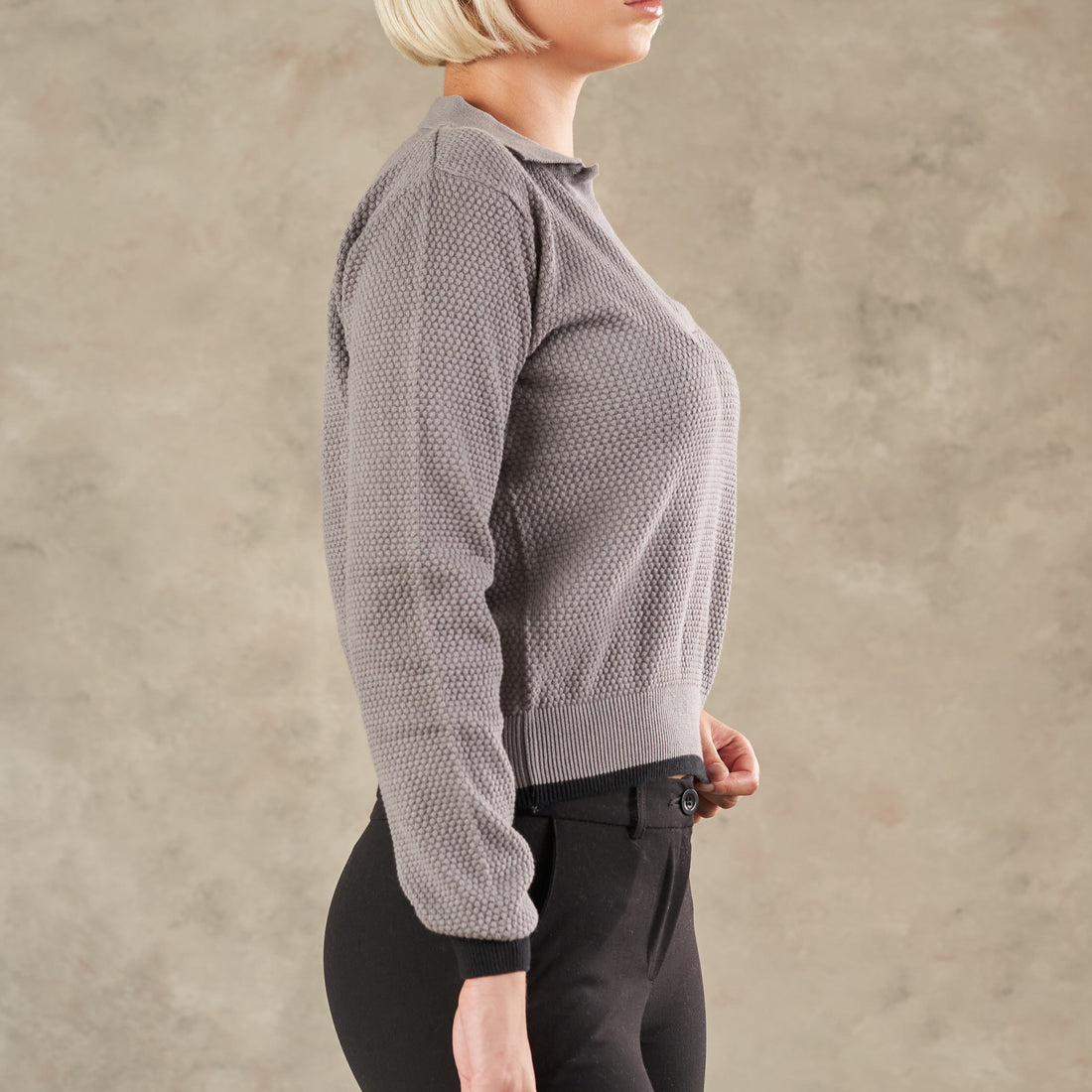 Florence Johnny Collar Knit Top  - Legacy London