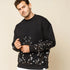 Heritage Bloom Embroidered Sweater Black-XL - LCY London