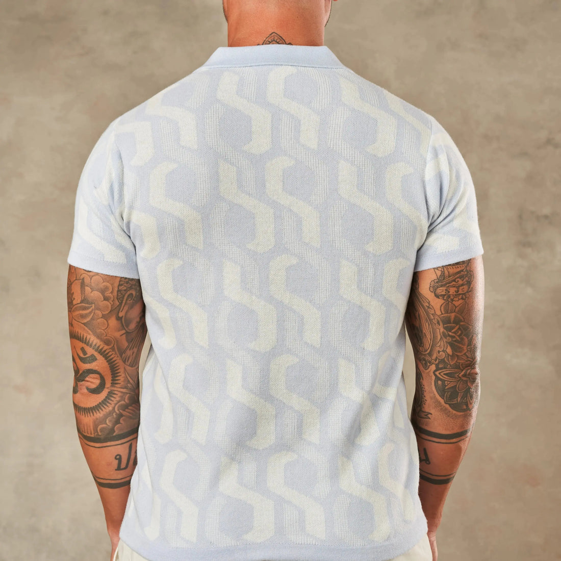 Interlocking Tile Pattern Polo  - Legacy London