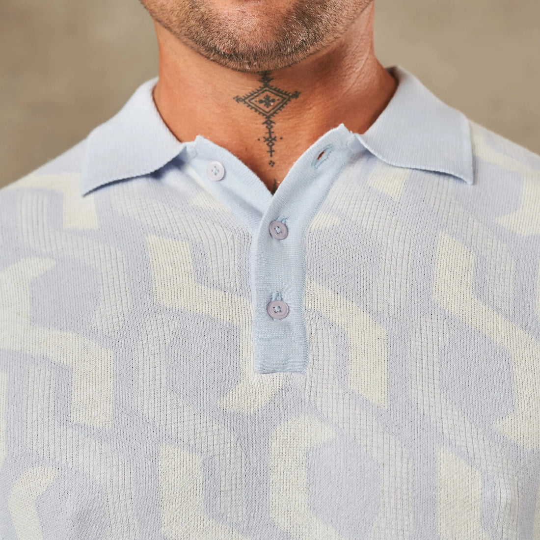 Interlocking Tile Pattern Polo  - Legacy London