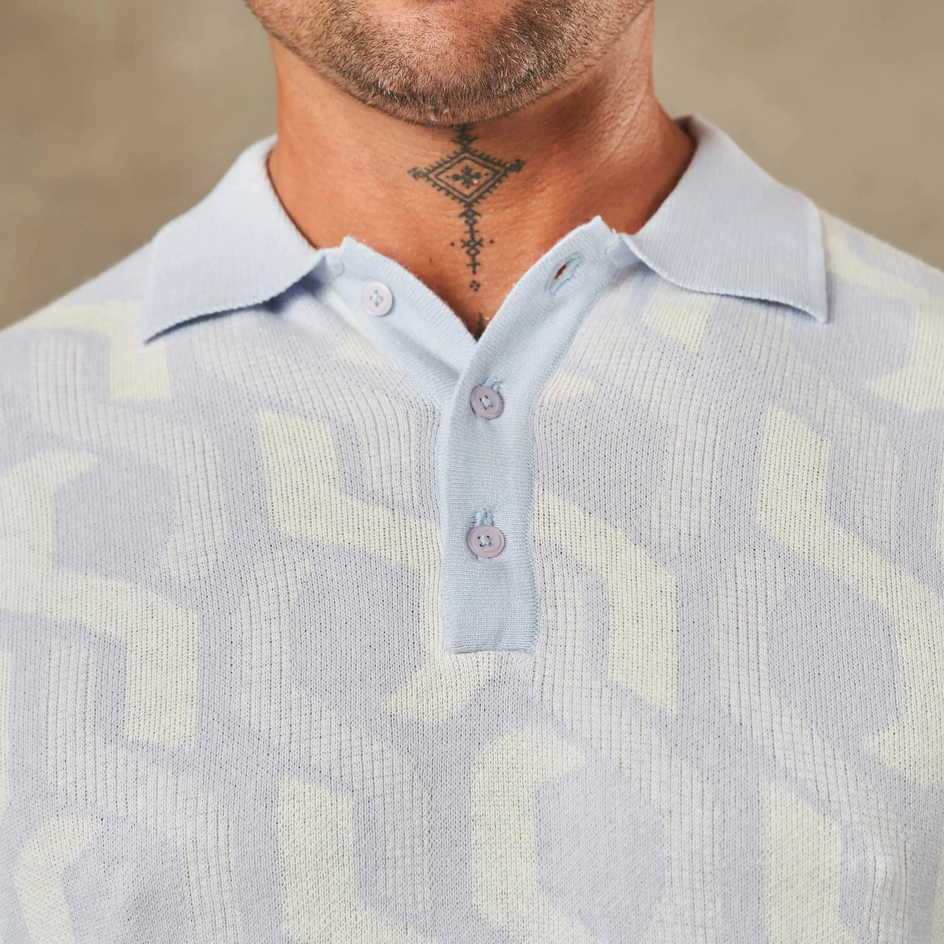Interlocking Tile Pattern Polo  - Legacy London