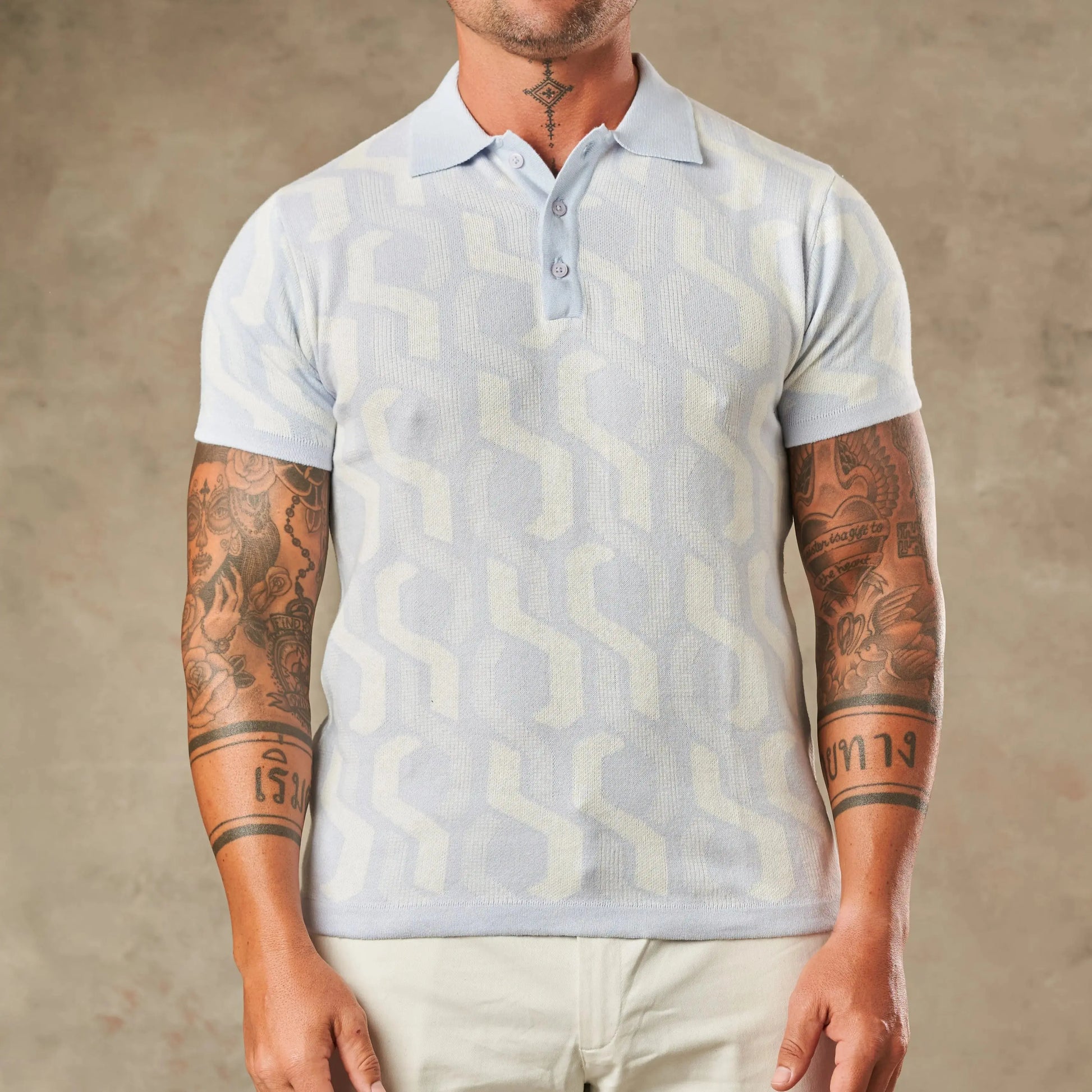 Interlocking Tile Pattern Polo  - Legacy London