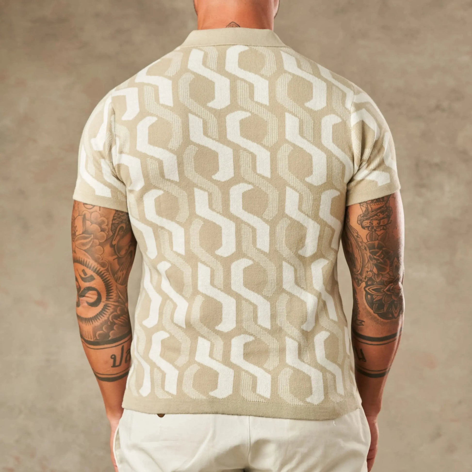 Interlocking Tile Pattern Polo  - Legacy London