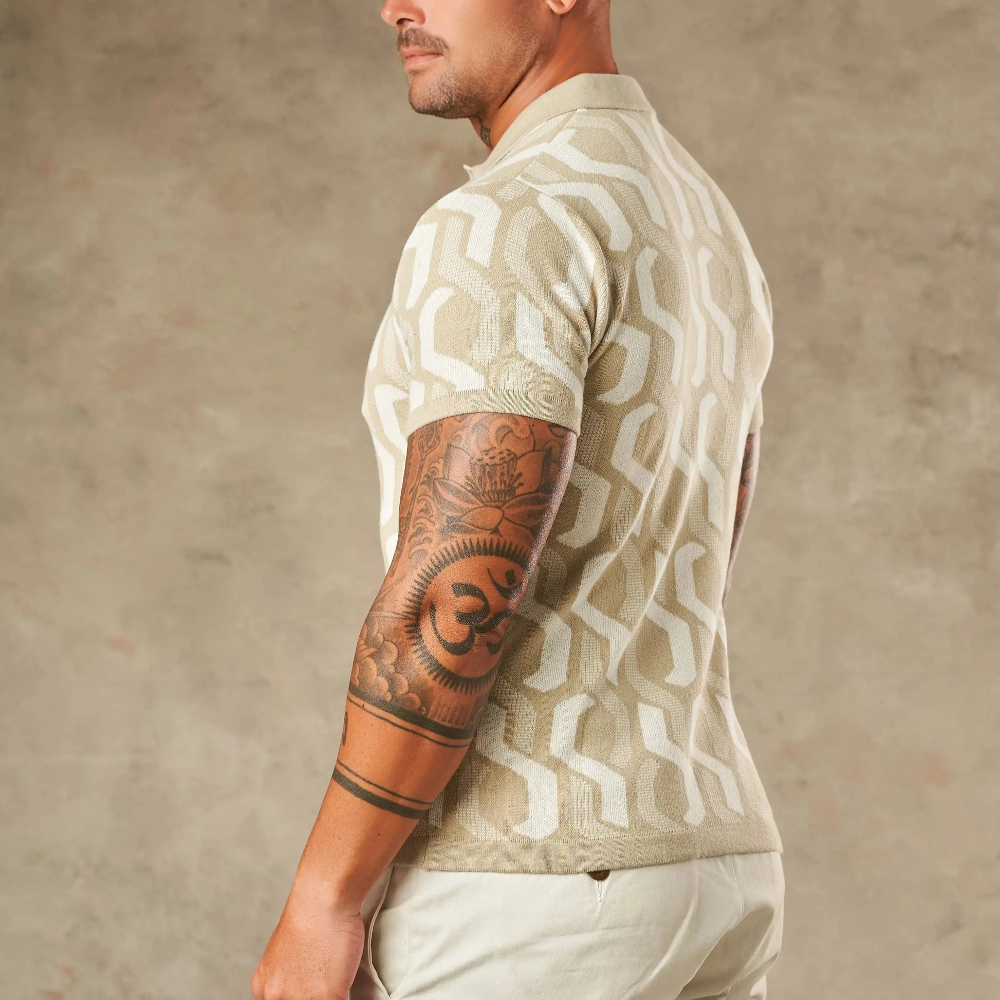 Interlocking Tile Pattern Polo  - Legacy London