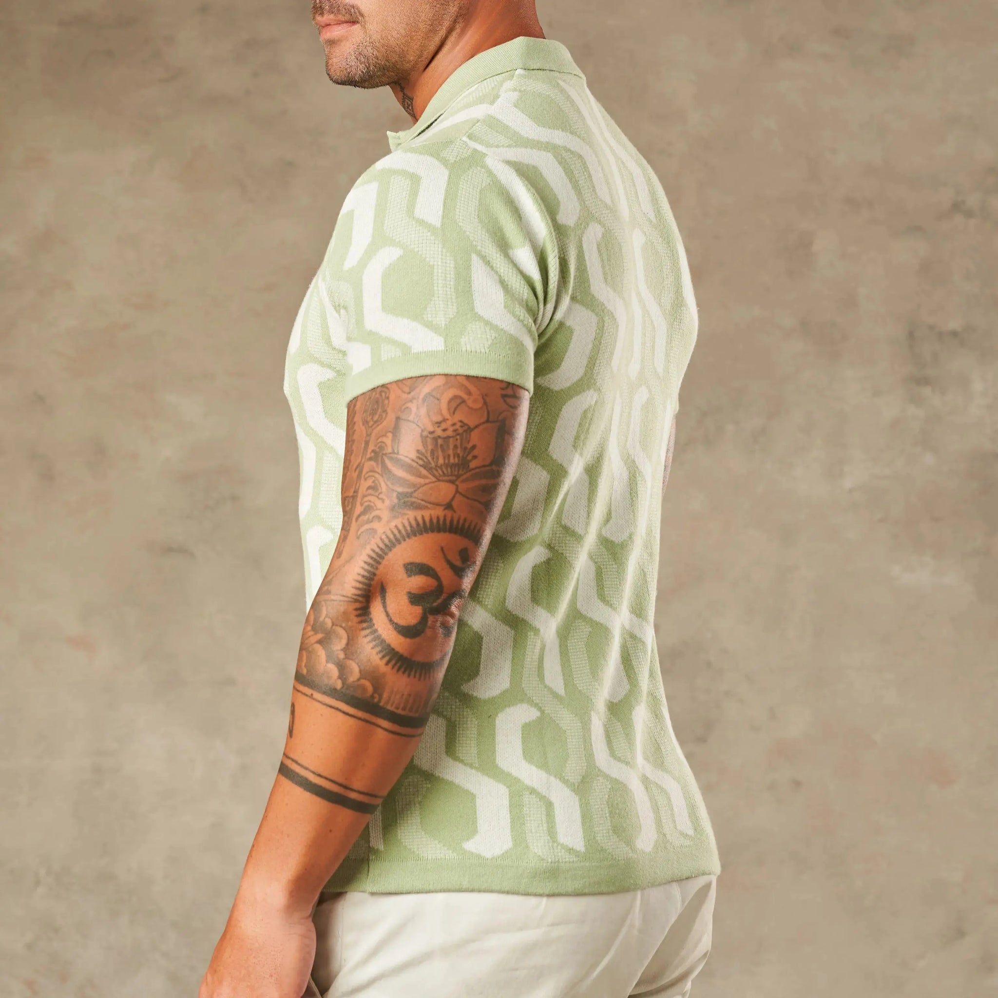 Interlocking Tile Pattern Polo  - Legacy London