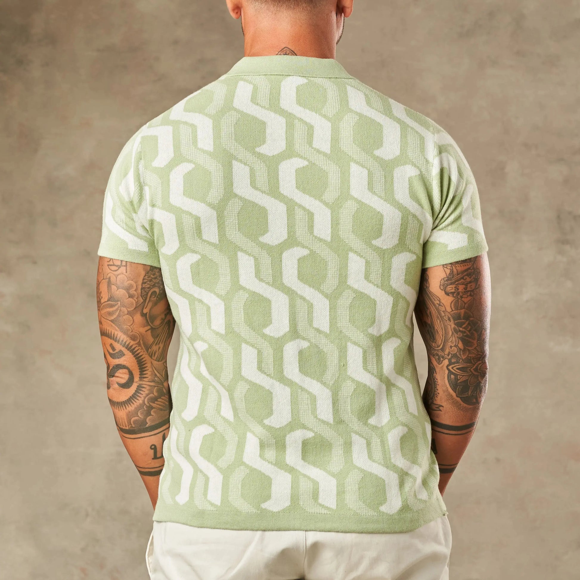 Interlocking Tile Pattern Polo  - Legacy London