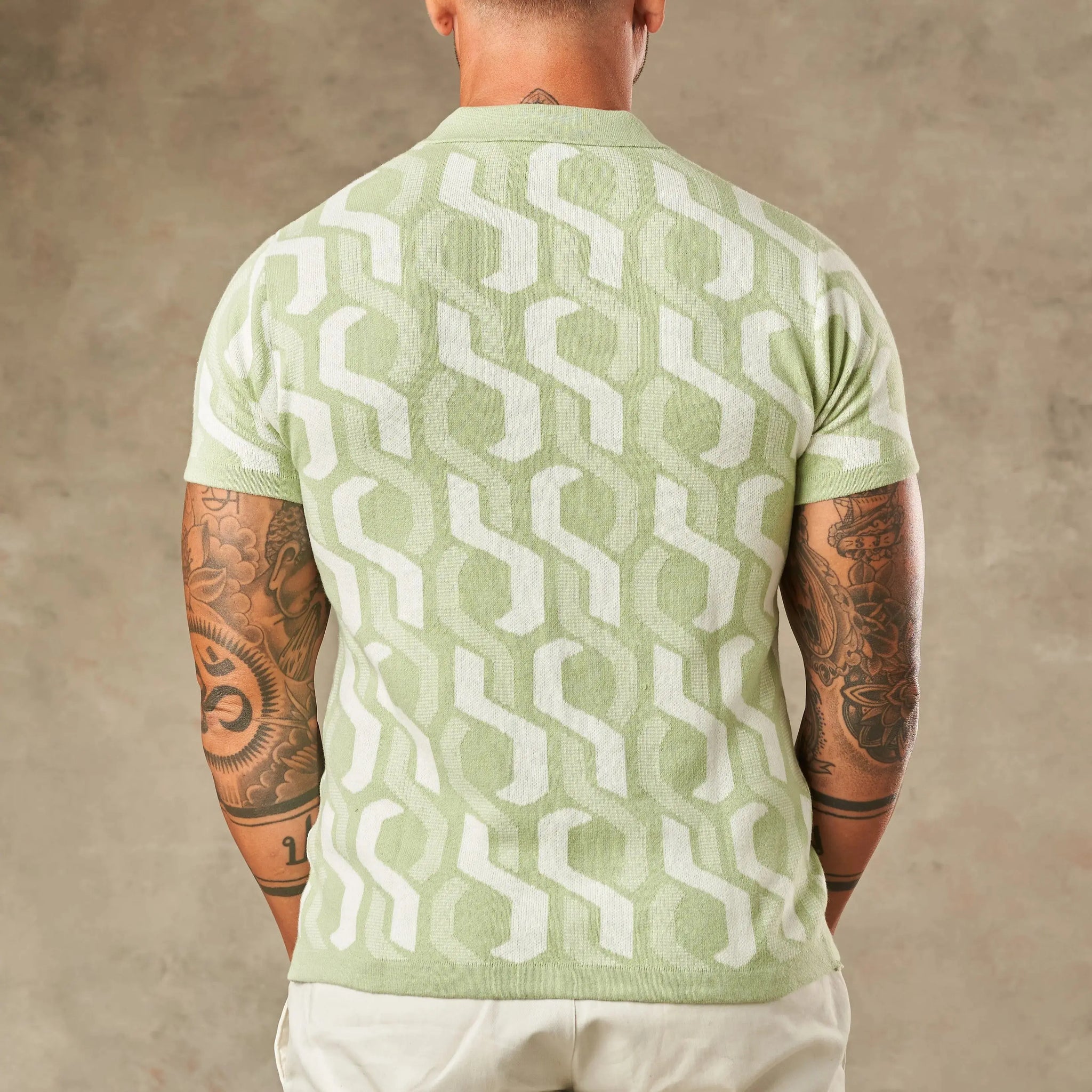 Interlocking Tile Pattern Polo  - Legacy London