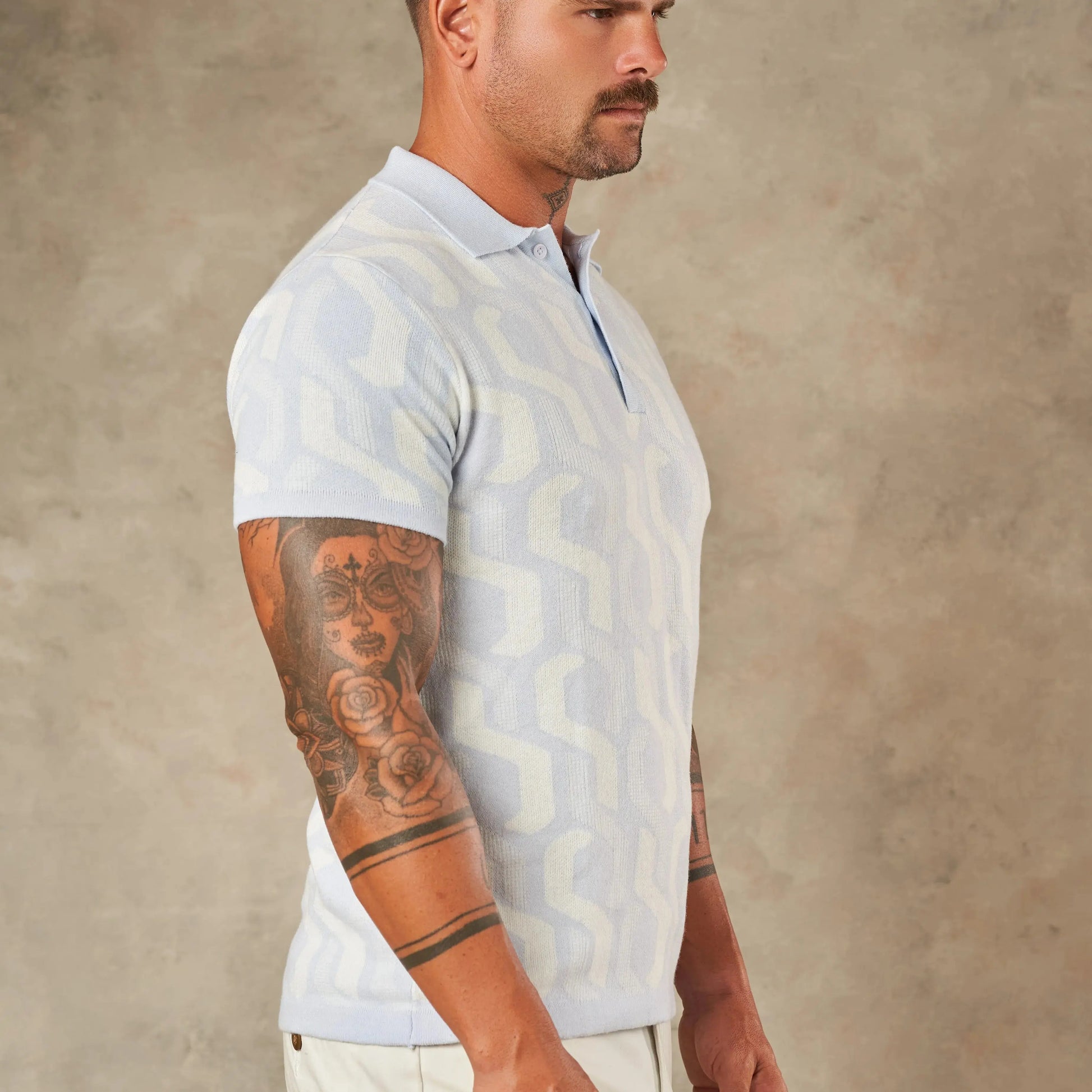 Interlocking Tile Pattern Polo  - Legacy London