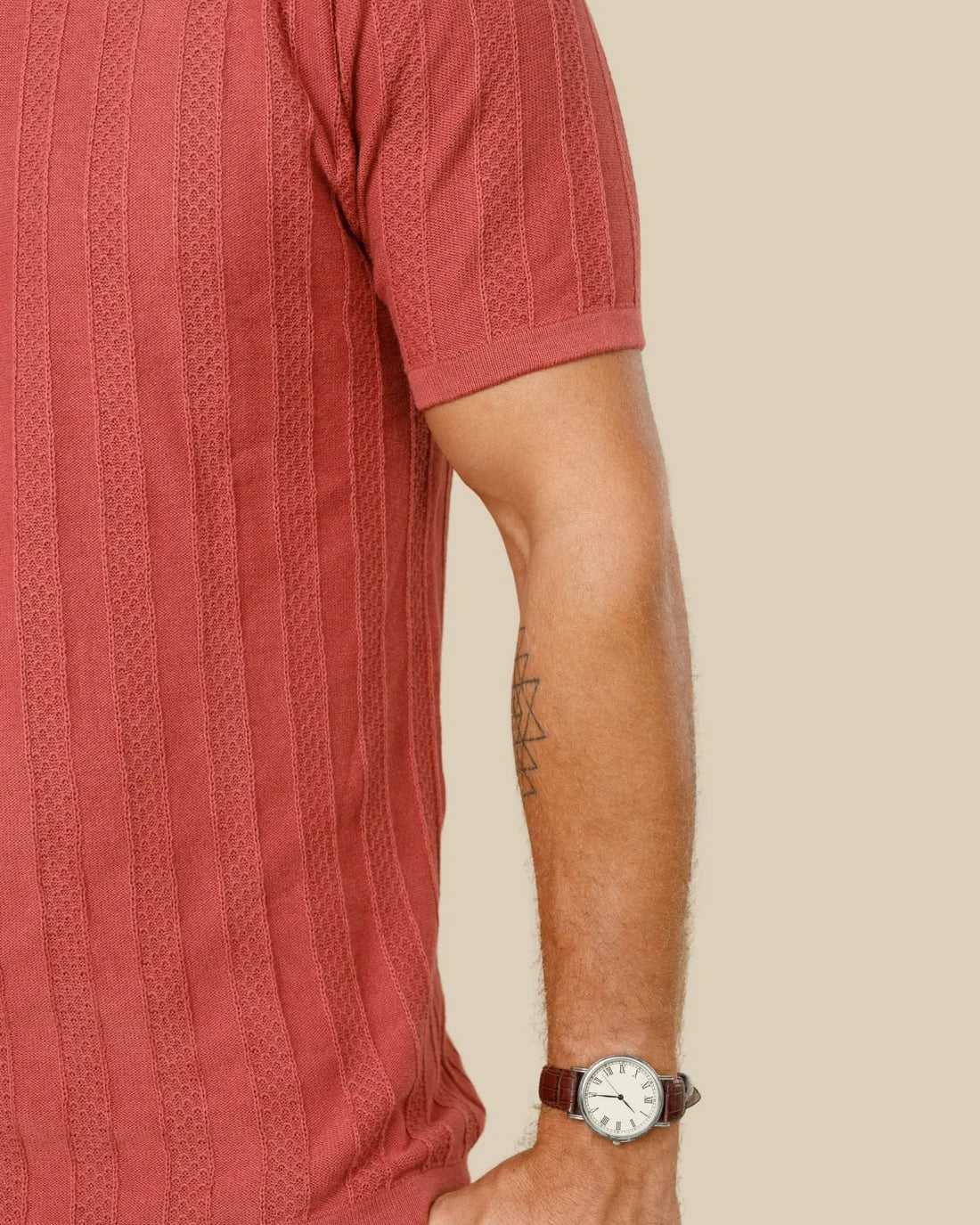 Johnny Collar Textured Knit Polo Legacy London