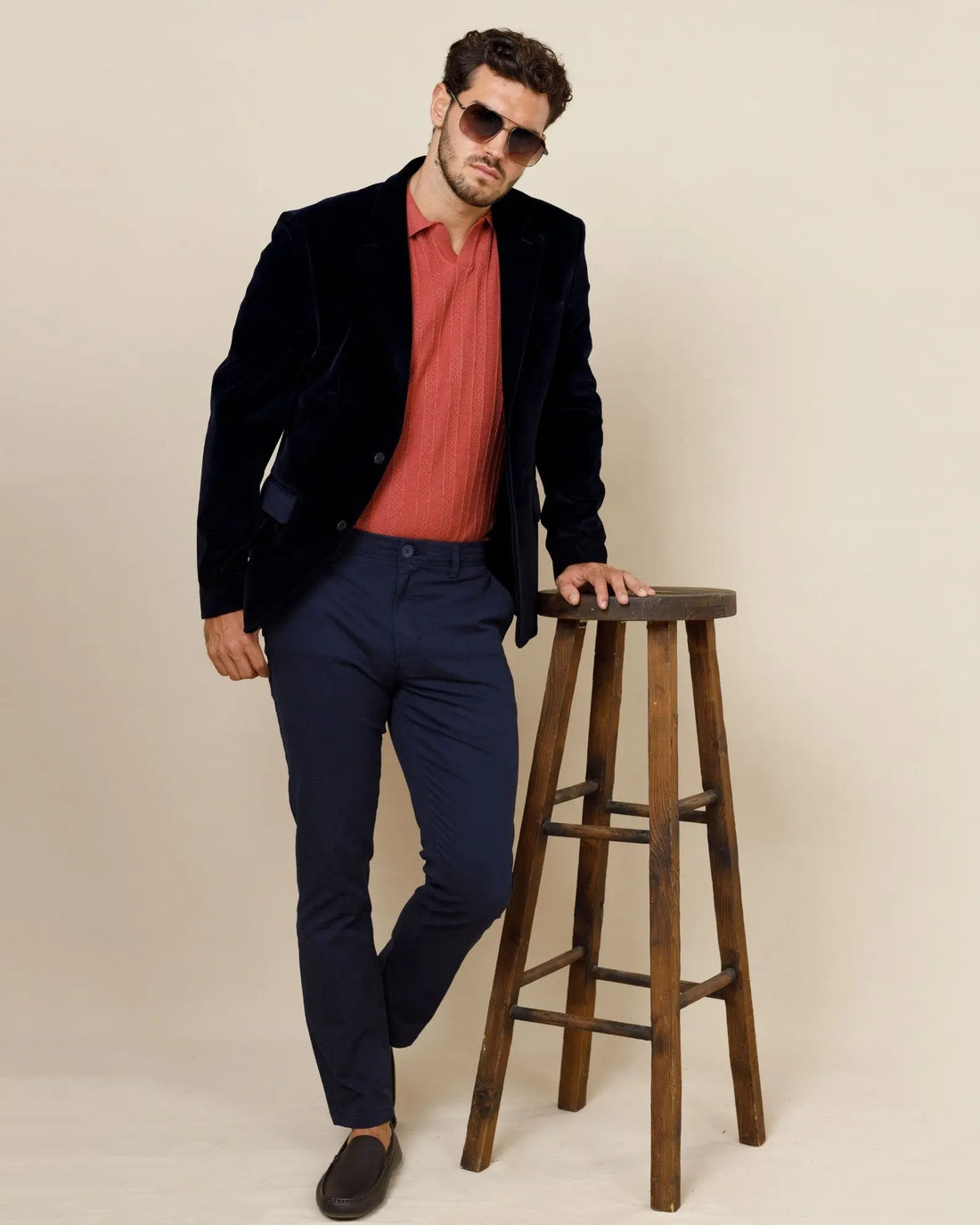 Johnny Collar Textured Knit Polo Legacy London