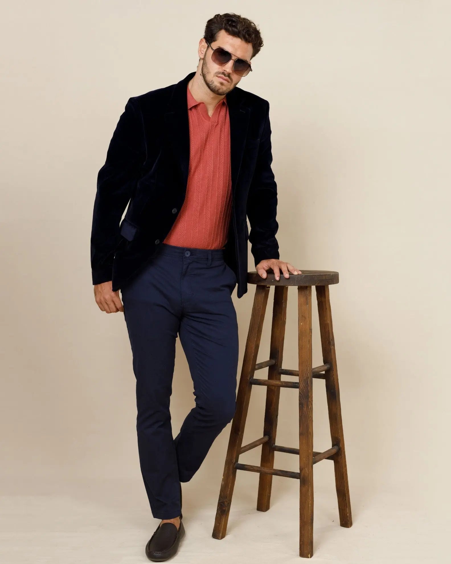 Johnny Collar Textured Knit Polo Legacy London