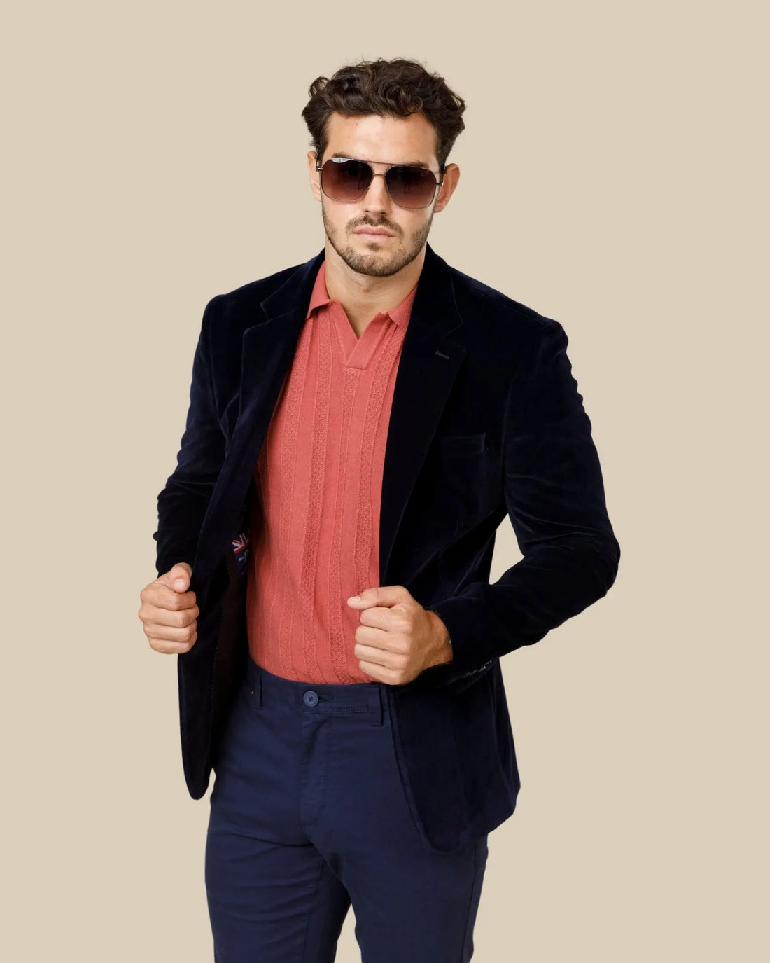 Johnny Collar Textured Knit Polo Legacy London