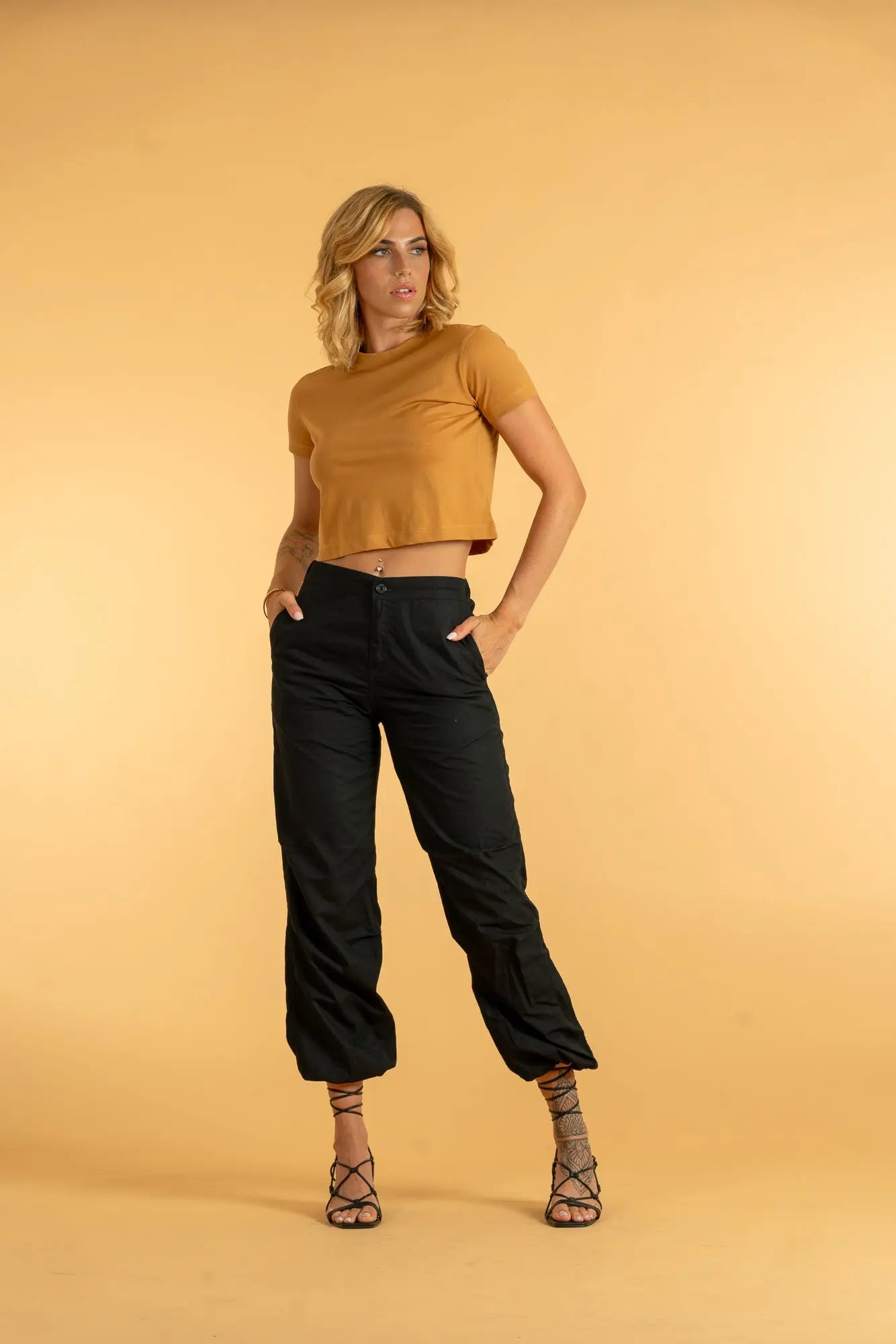 DTM Puff Print Crop Top | LN 143 Legacy London