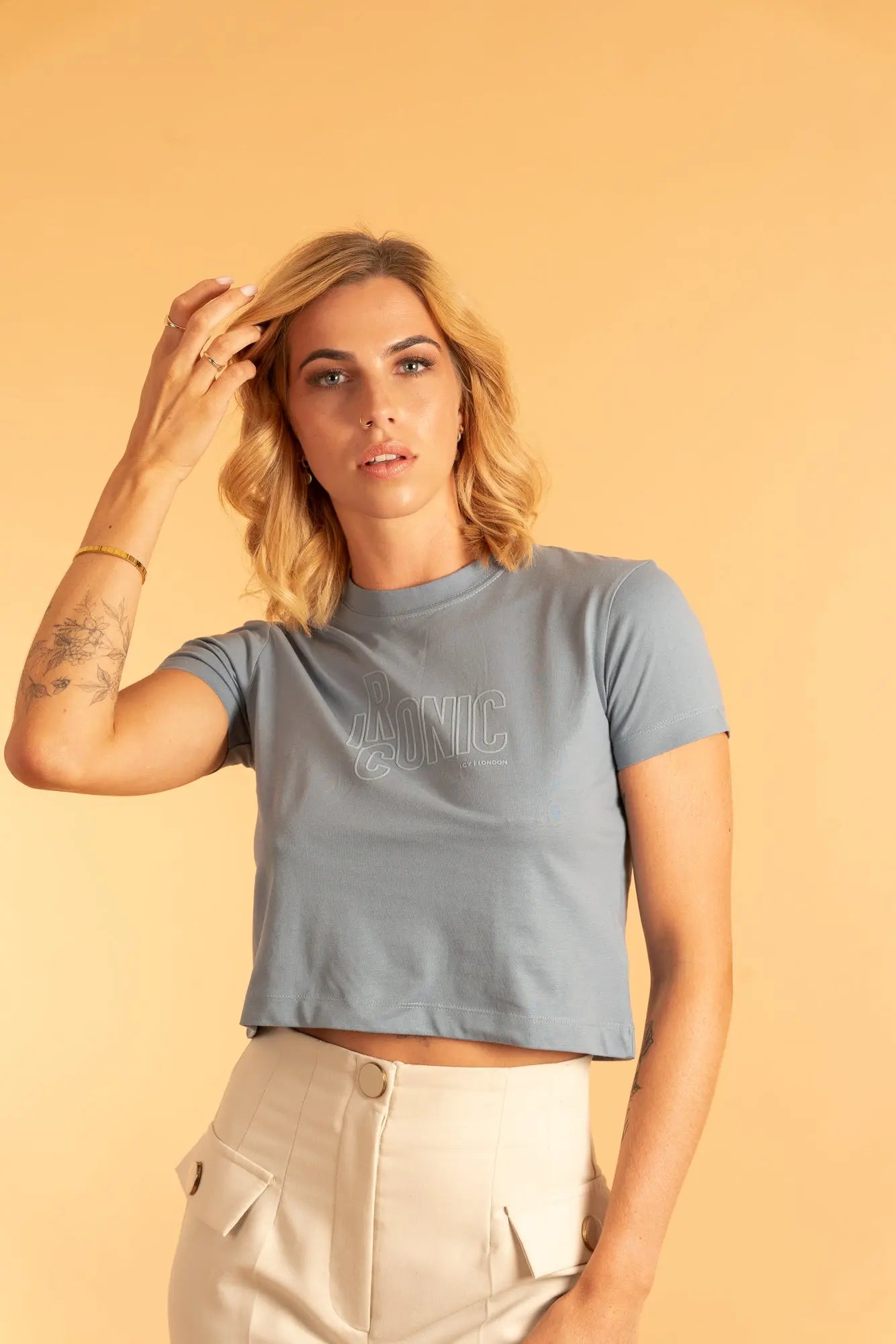 Icronic Puff Print Crop Top | LN 146 Legacy London