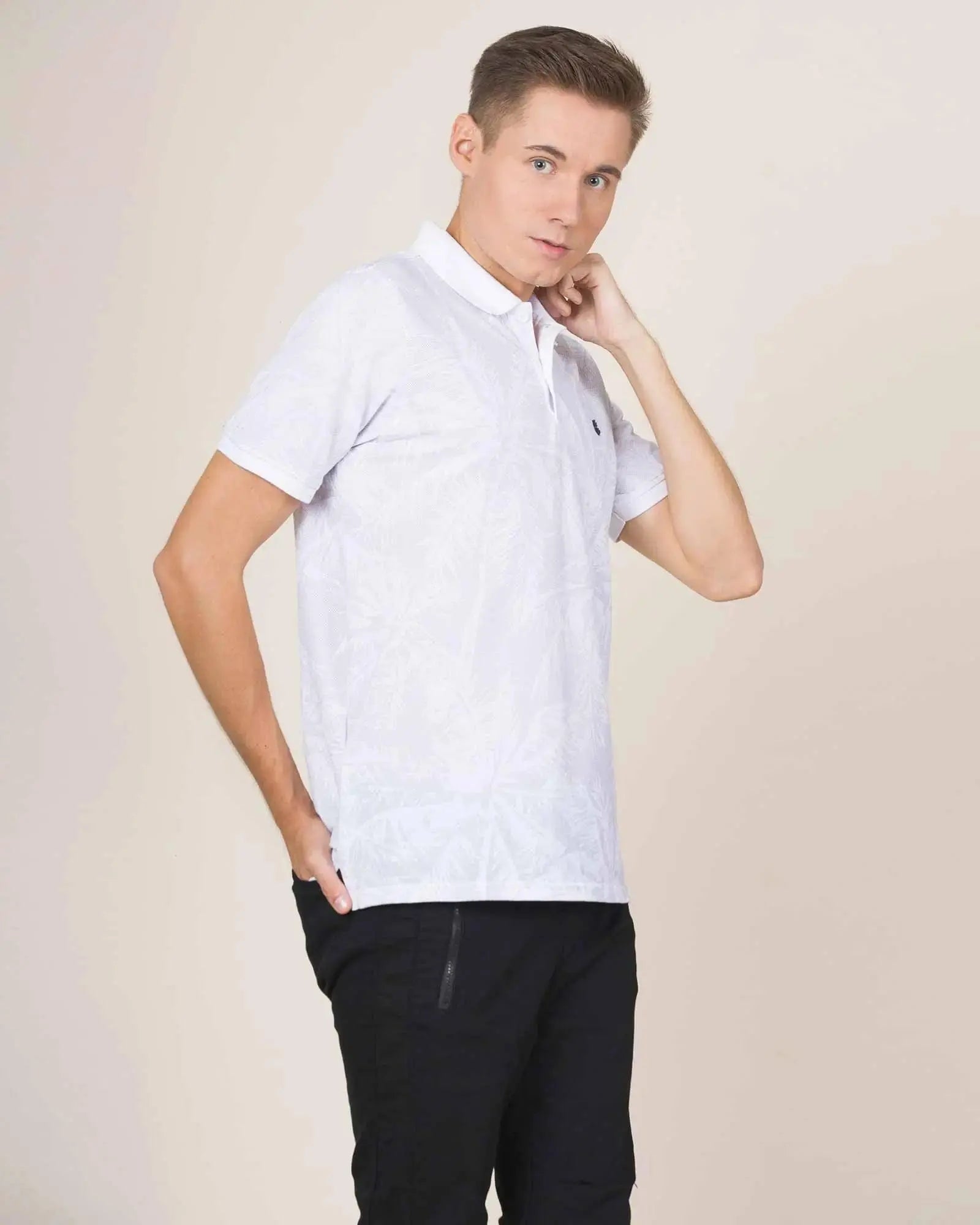 Legacy London | Art of Summer - Printed Pique Men's Short Sleeved Polo Shirt Legacy London