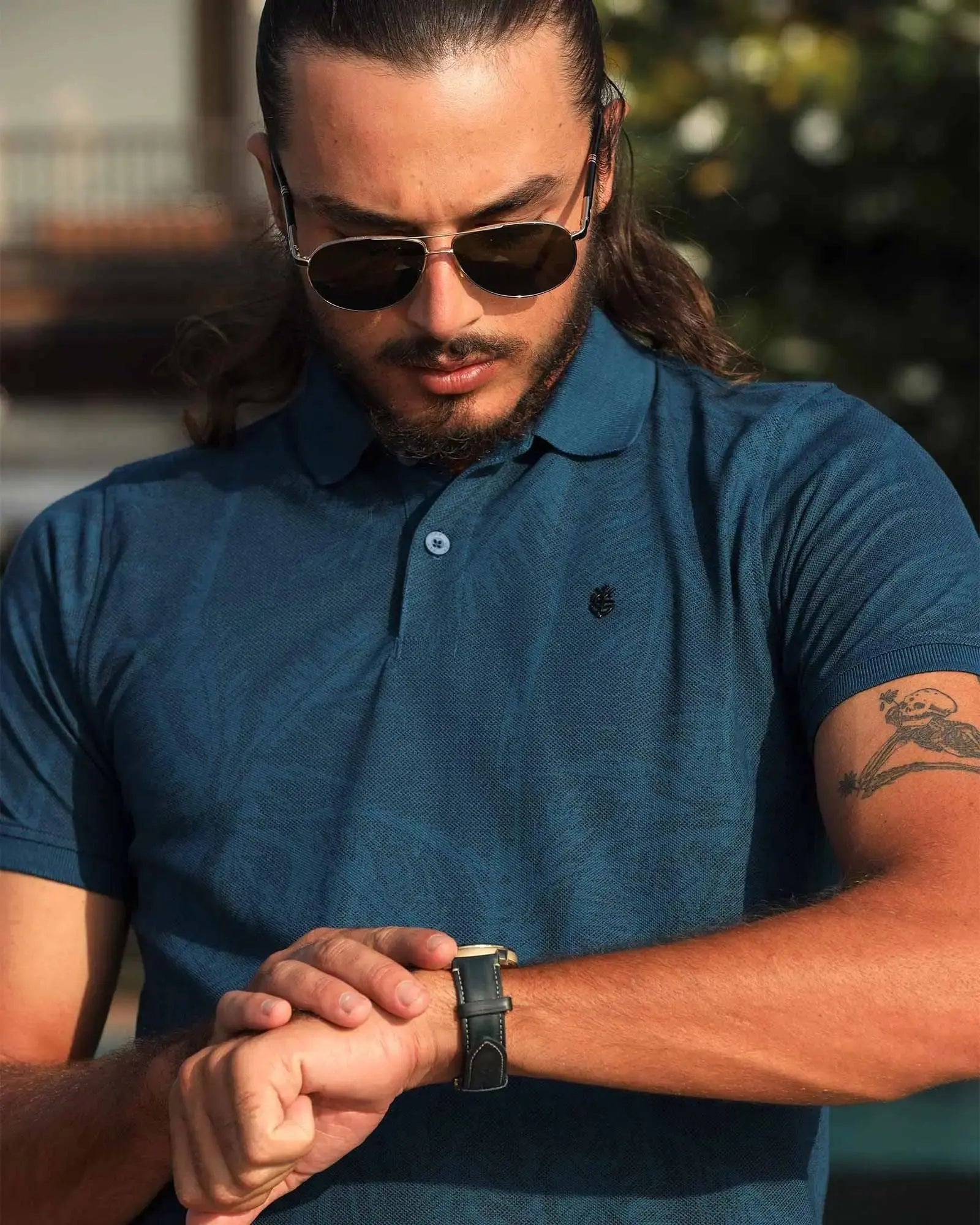 Legacy London | Art of Summer - Printed Pique Men's Short Sleeved Polo Shirt Legacy London