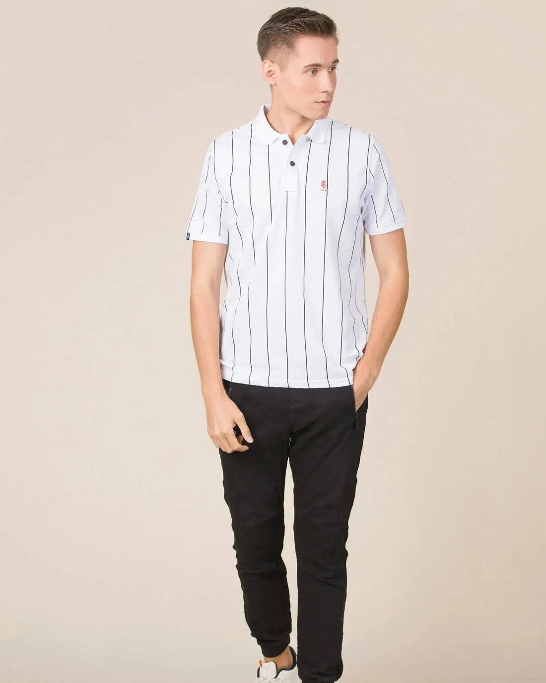 Legacy London | Line Classics - Vertical Striped Men's Sports Polo Shirt Legacy London