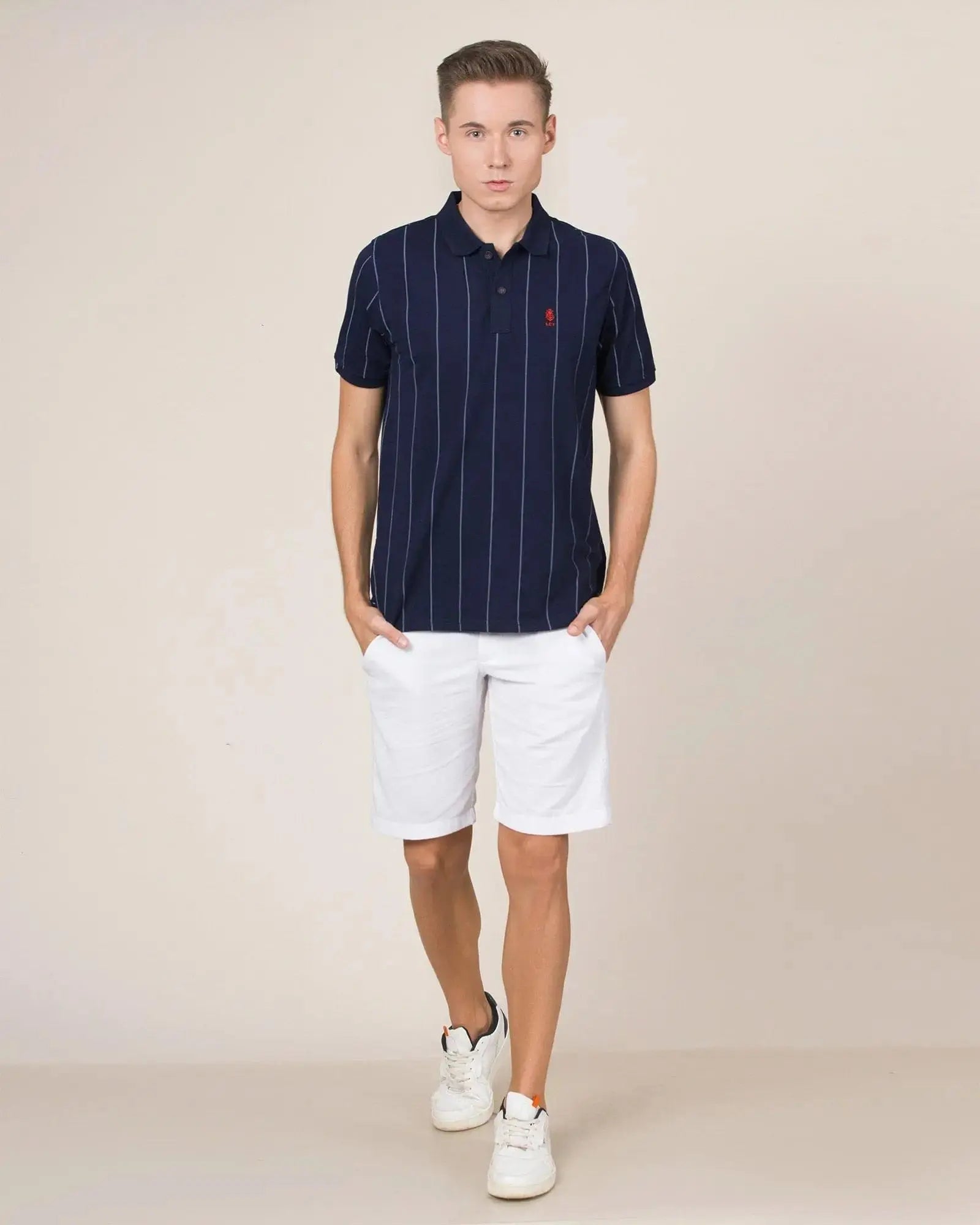 Legacy London | Line Classics - Vertical Striped Men's Sports Polo Shirt Legacy London