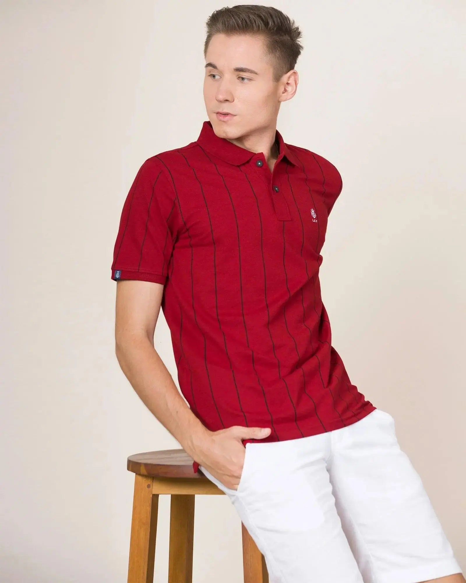 Legacy London | Line Classics - Vertical Striped Men's Sports Polo Shirt Legacy London